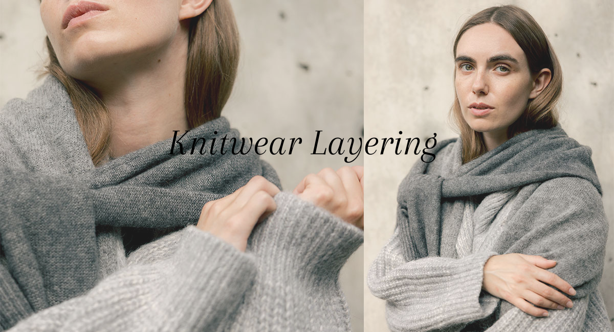 Woman wearing knitwear