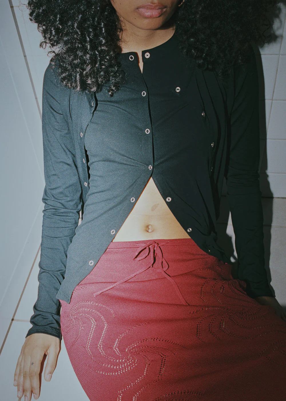 Snap Cardigan Sweaters & Knits Geel