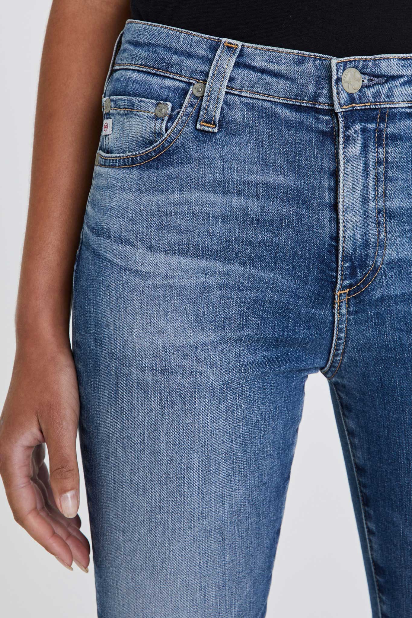 Mari High-Rise Slim Straight Pants AG Jeans