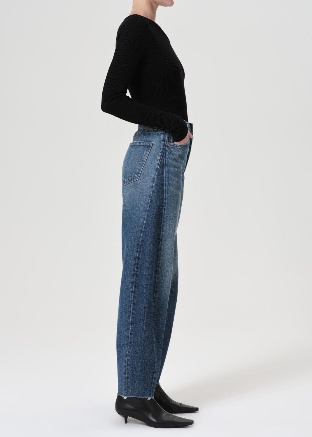 Luna High Rise Pieced Taper Pants Agolde
