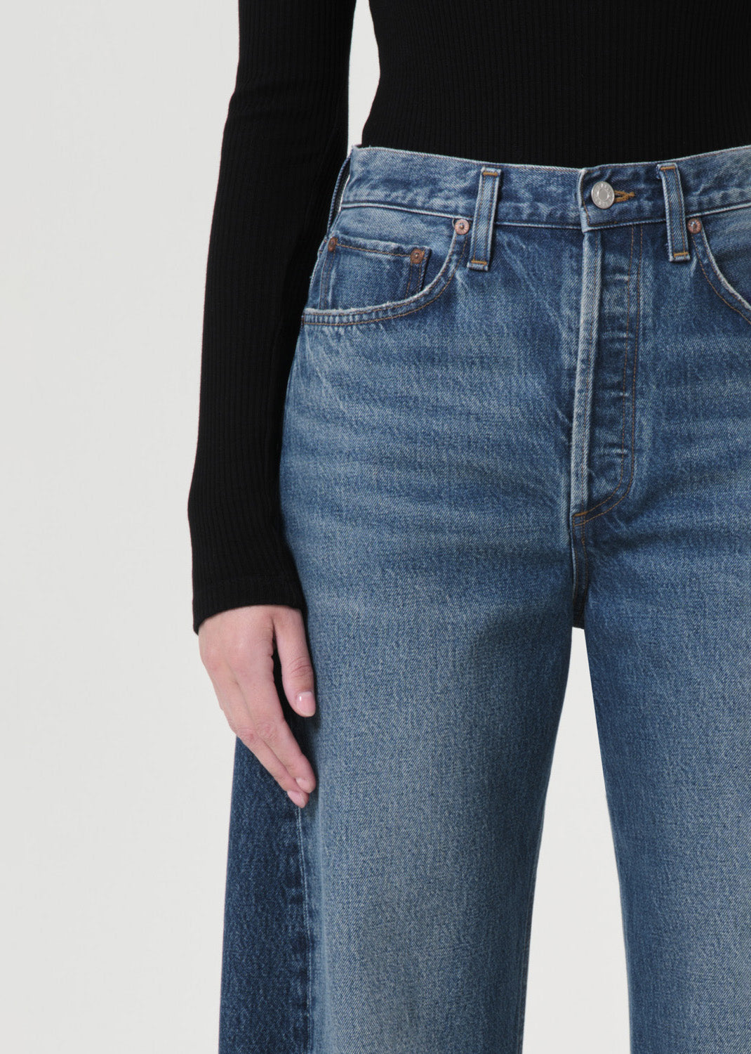 Luna High Rise Pieced Taper Pants Agolde