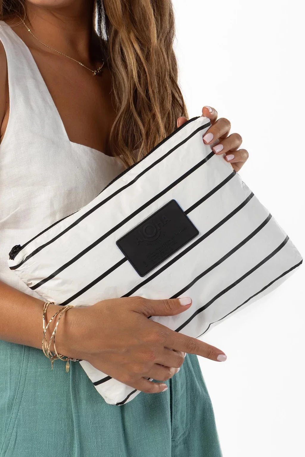 Pinstripe Mid Pouch Accessories ALOHA Collection