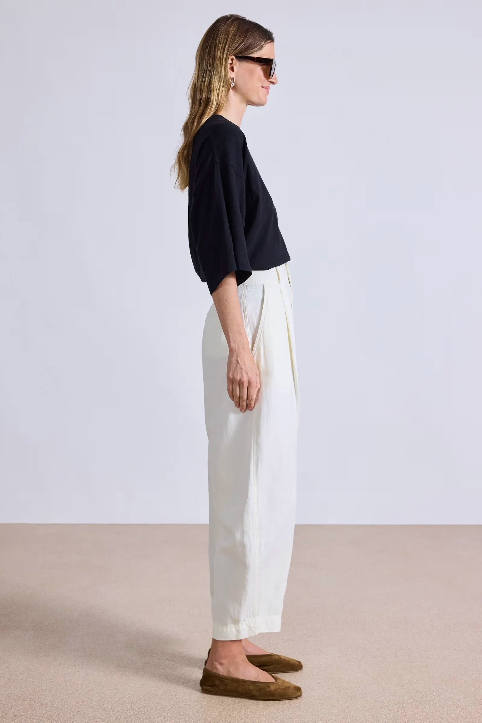 Petite Bari Crop Trouser Pants Apiece Apart