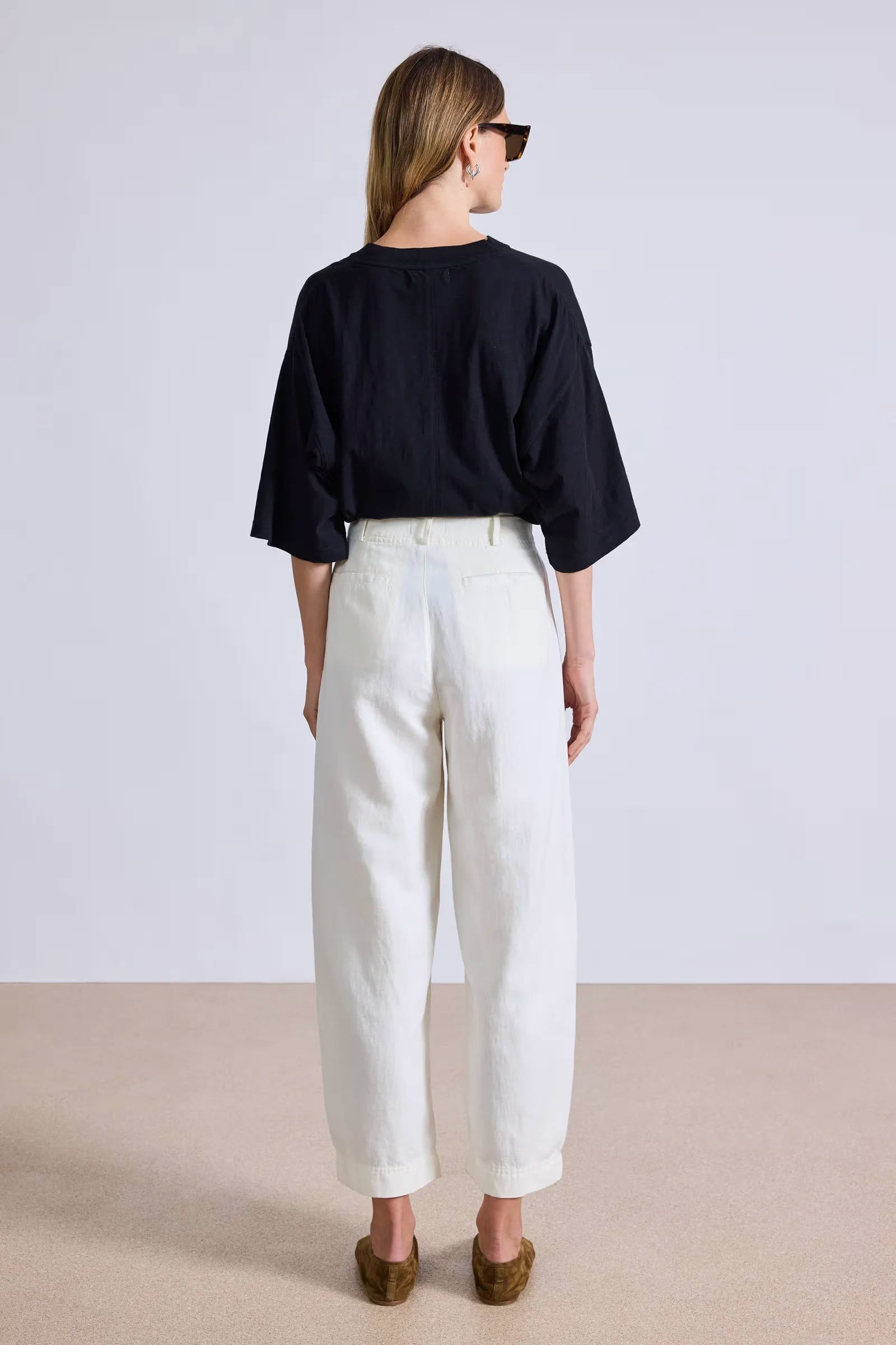 Petite Bari Crop Trouser Pants Apiece Apart