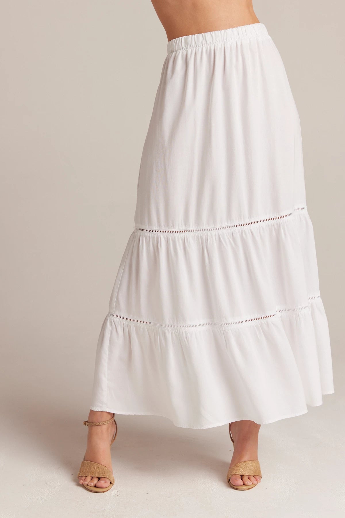 Ladder Trim Tiered Maxi Skirt Skirts Bella Dahl