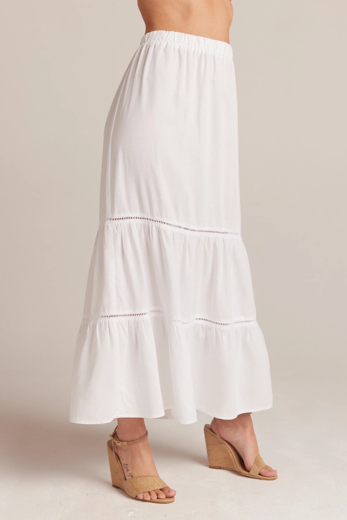 Ladder Trim Tiered Maxi Skirt Skirts Bella Dahl