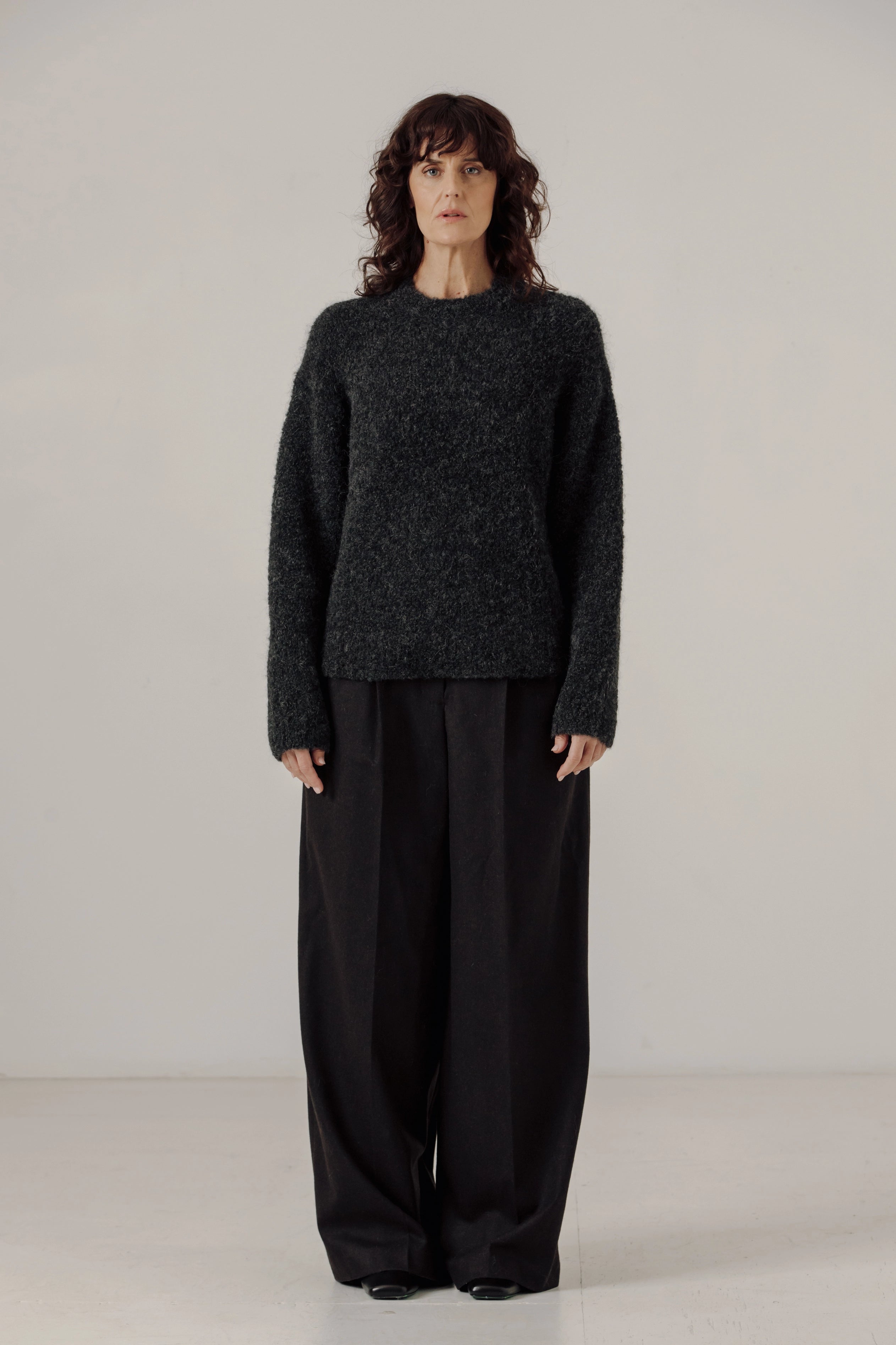Colette Boucle Crewneck Sweaters & Knits Bare Knitwear