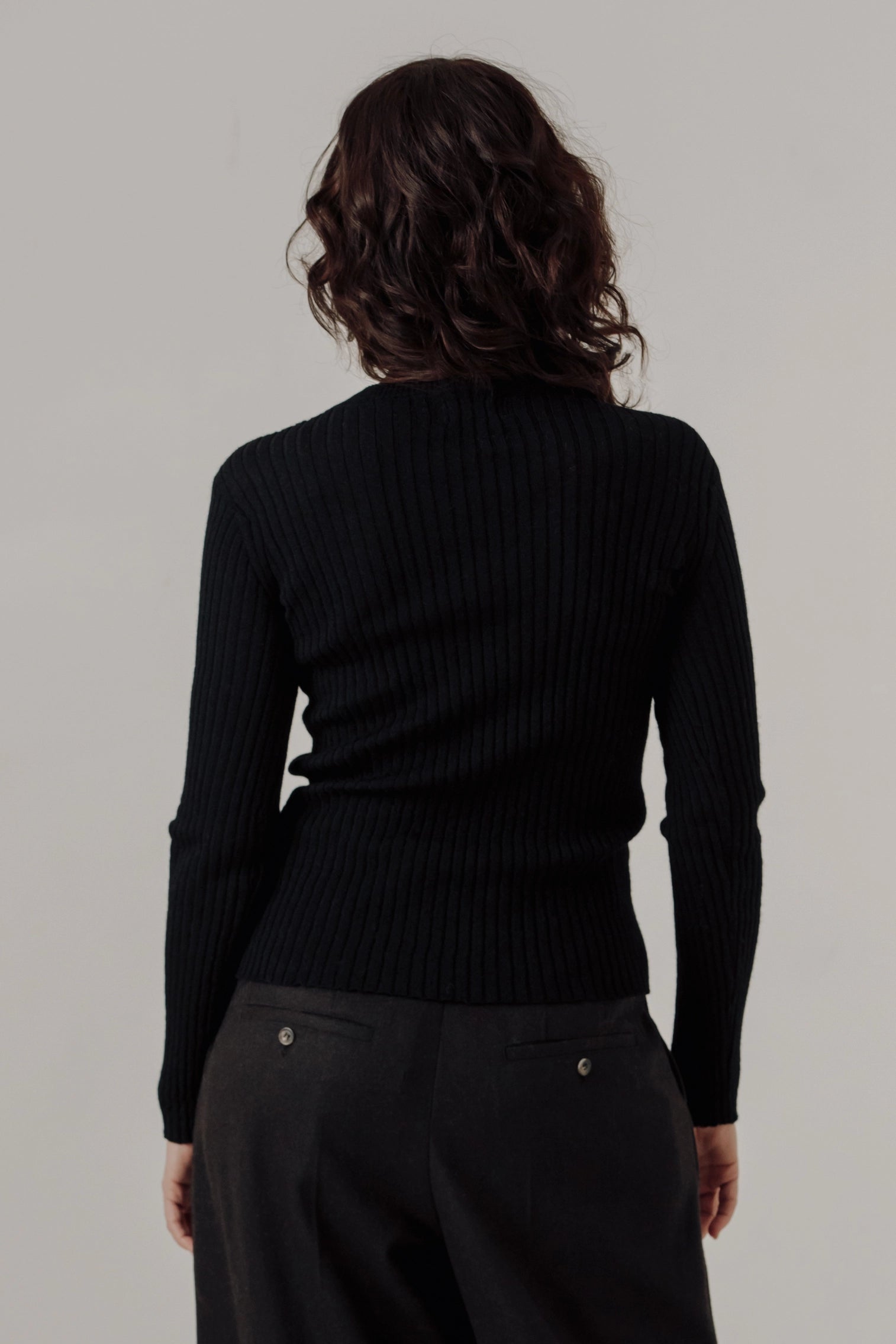 Fine Knit Rib Top Sweaters & Knits Bare Knitwear