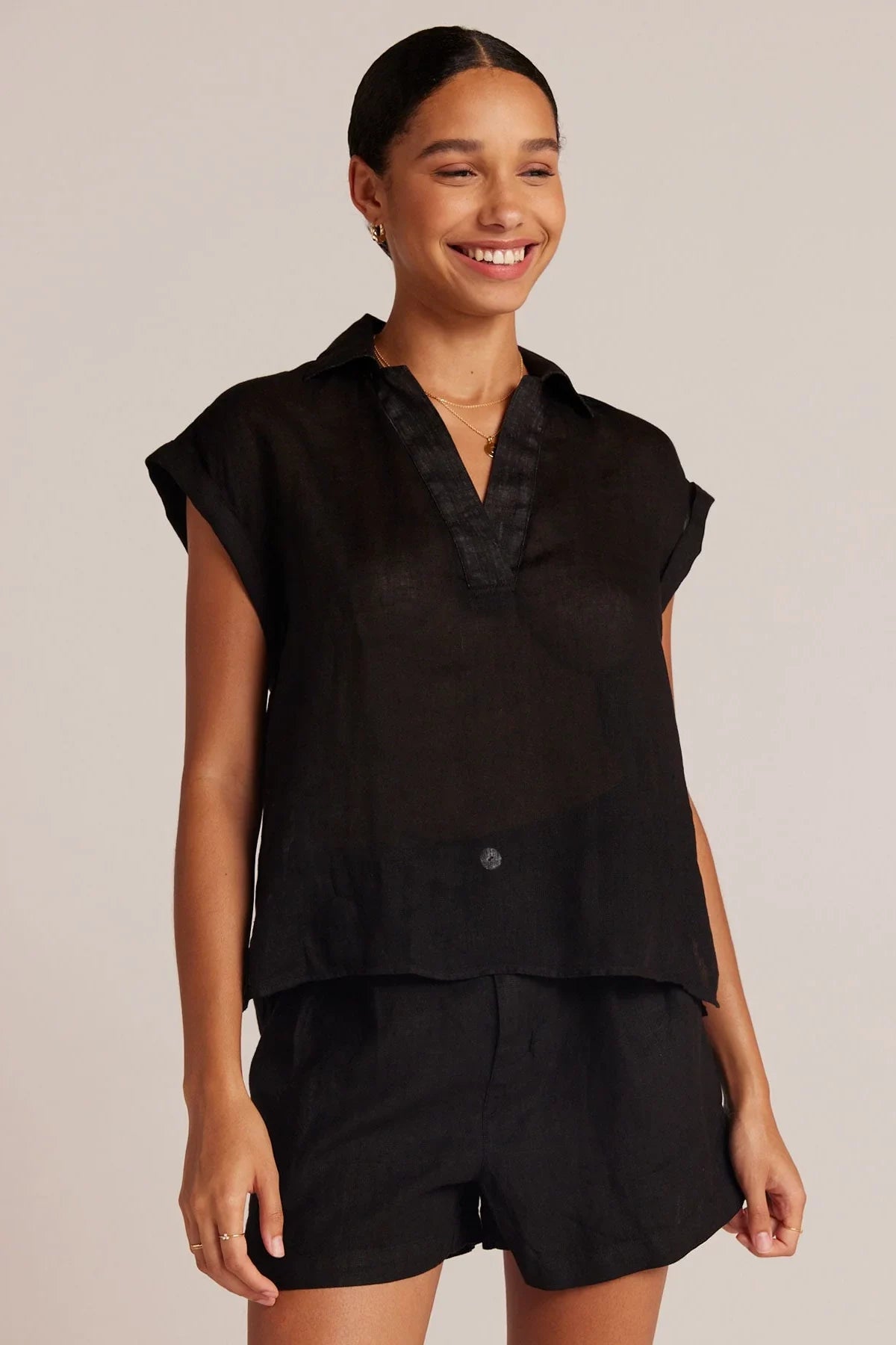 Linen Short Sleeve Pullover Tops Bella Dahl