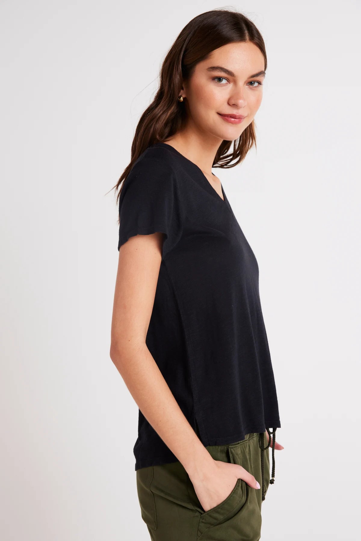 Side Slit V-Neck Tee T-Shirts Bella Dahl