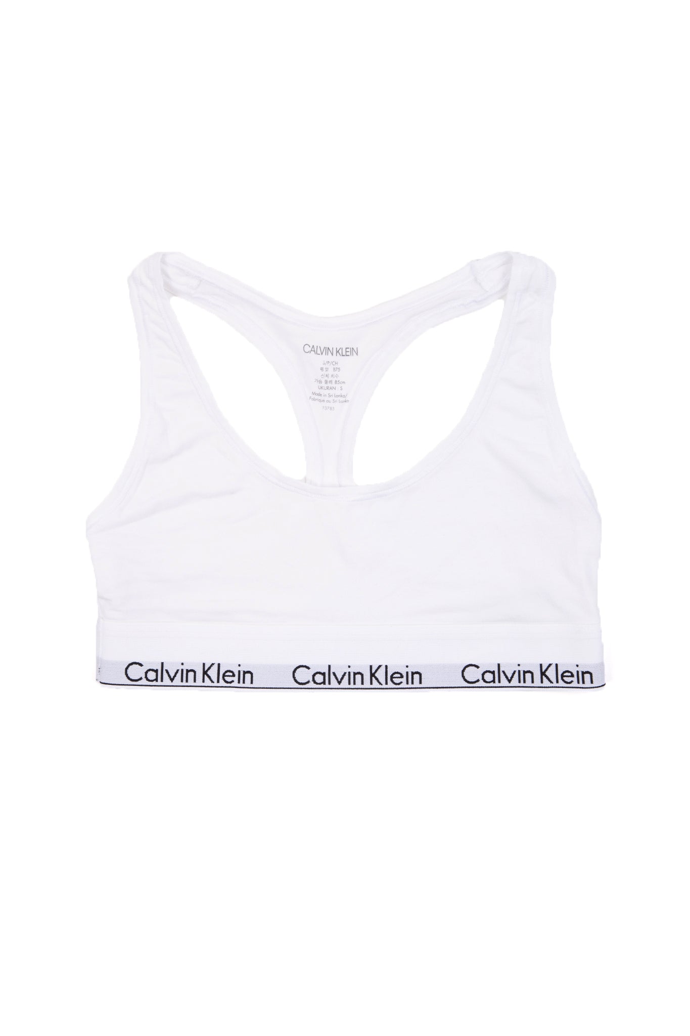Calvin Klein Modern Cotton Unlined Bralette In Grey in White