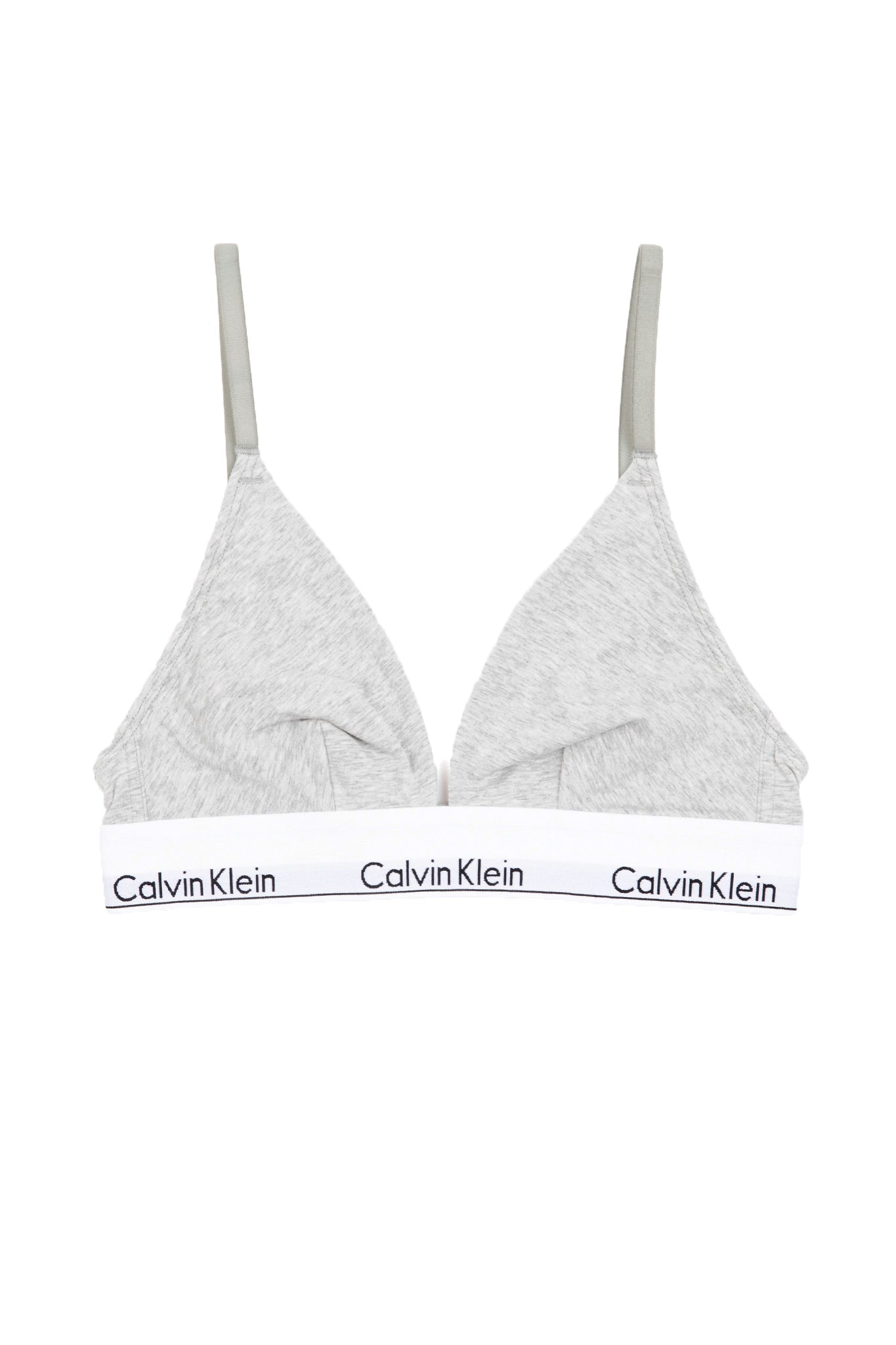 Calvin Klein Modern Cotton Triangle Bra, Grey Heather at John Lewis &  Partners