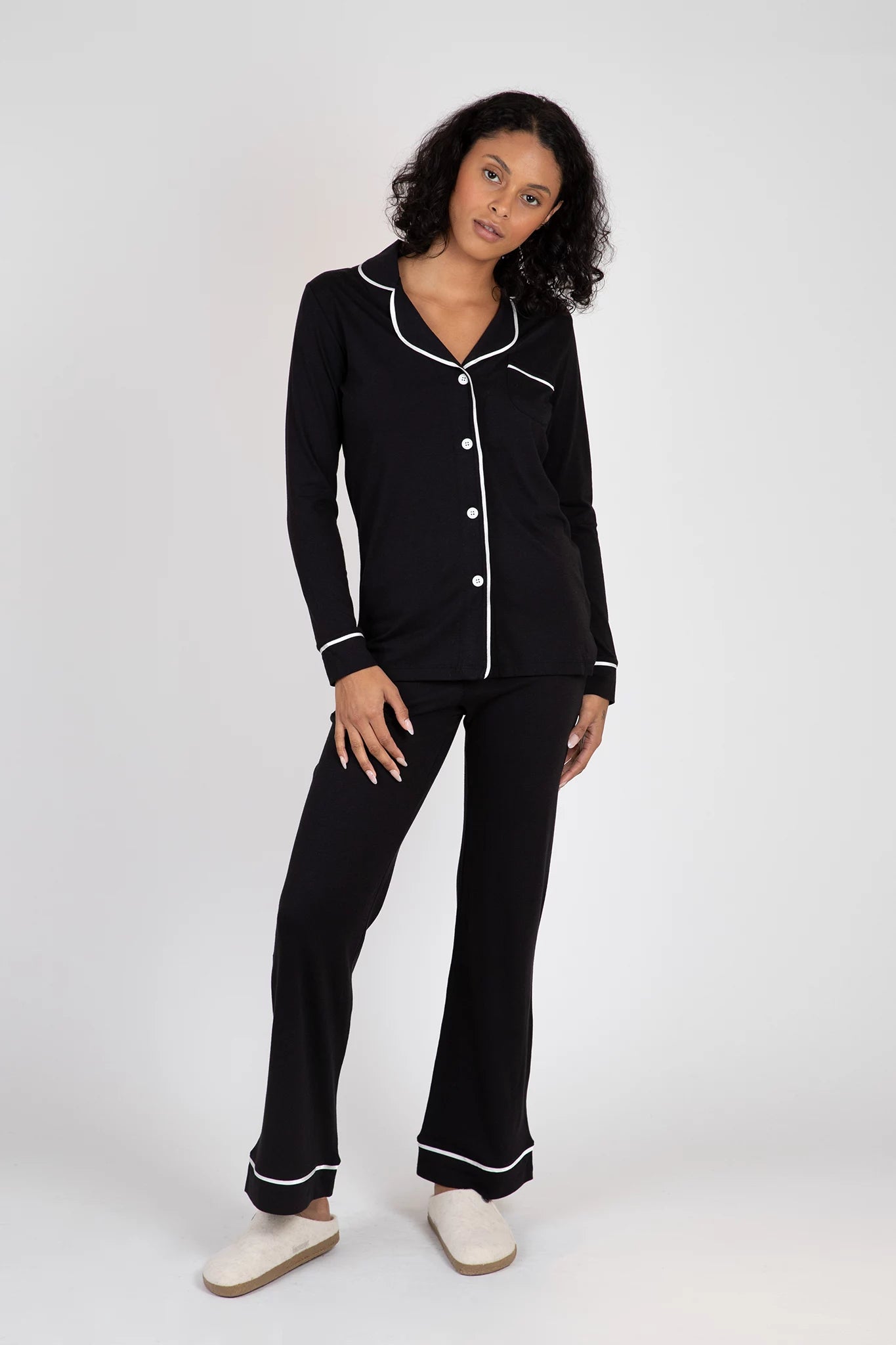 Bella Long Sleeve Top & Pant Pajama Set Sleepwear Cosabella