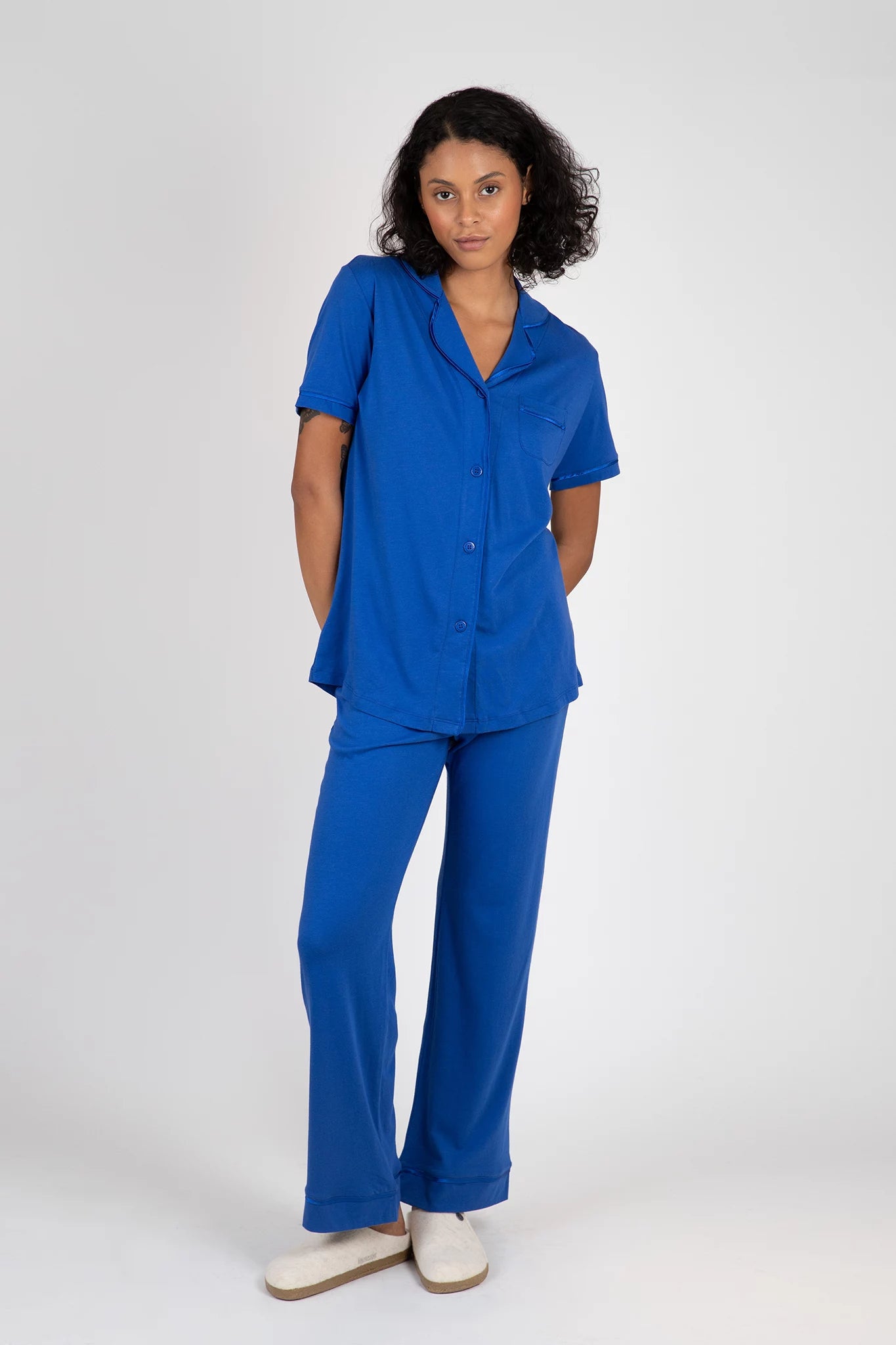 Bella Short Sleeve Top &amp; Pant Pajama Set Sleepwear Cosabella   