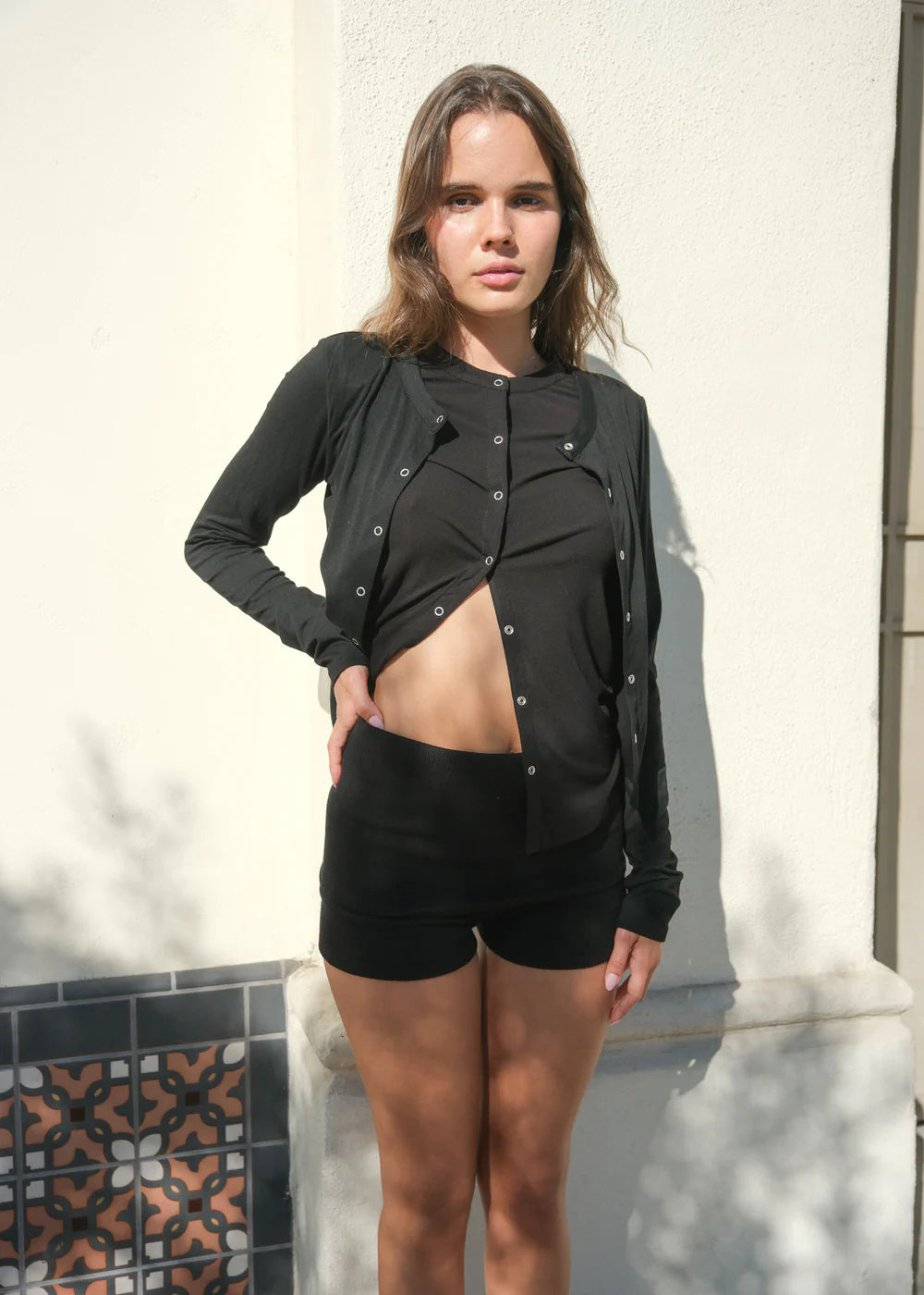 Snap Cardigan Sweaters & Knits Geel
