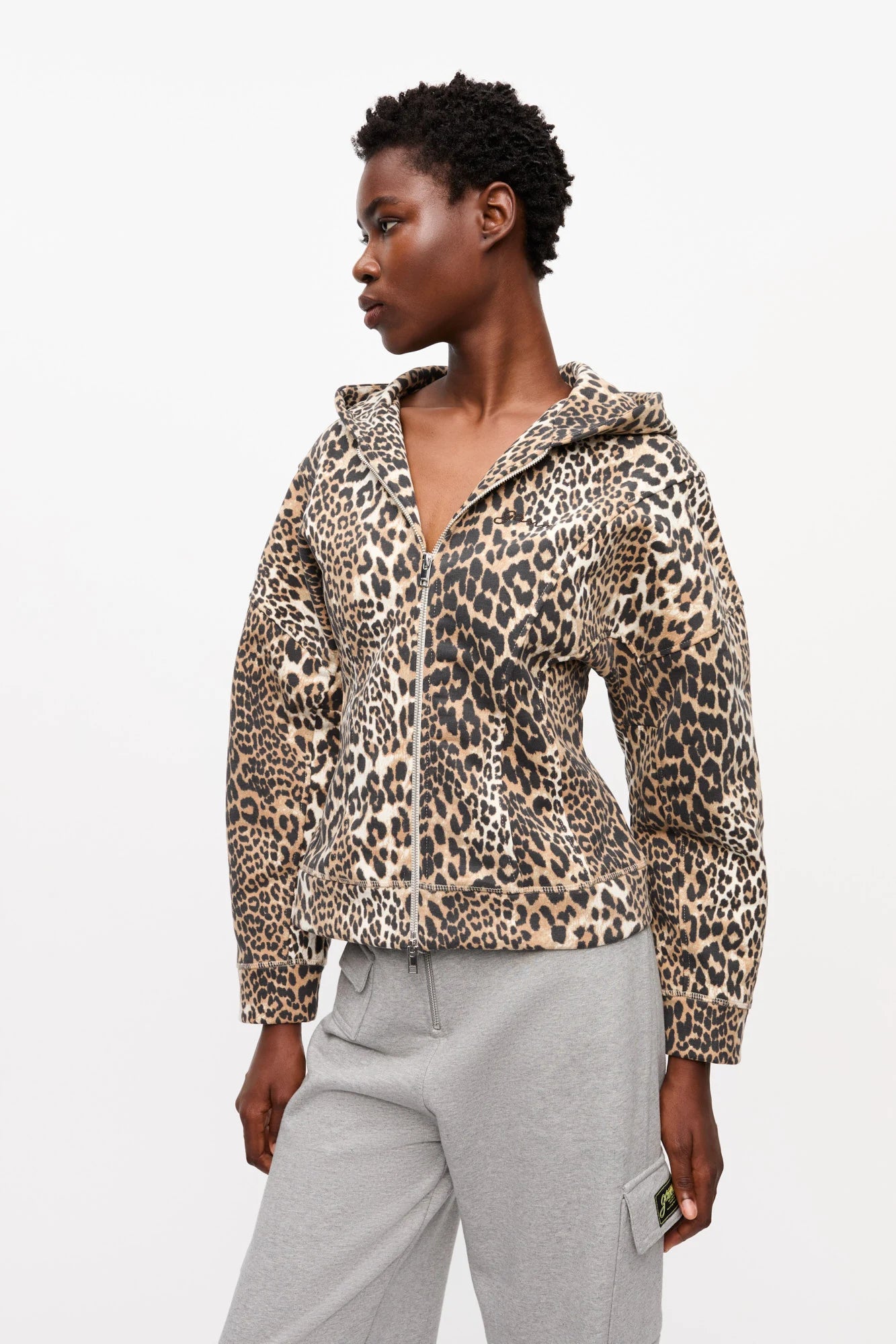 Fleece Zip Hoodie Sweaters & Knits Ganni