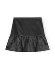 Double Satin Flounce Mini Skirt Skirts & Dresses Ganni   