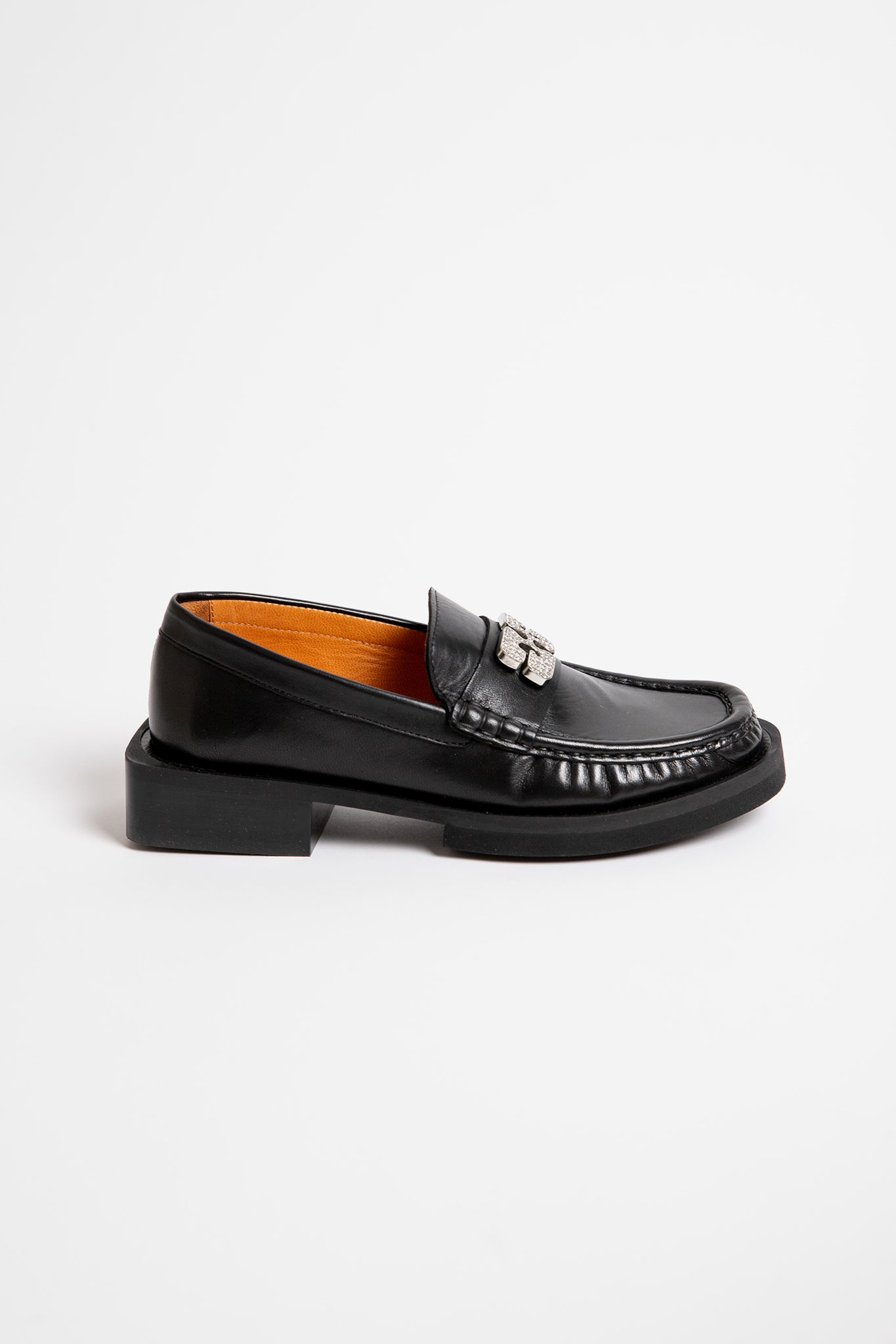 Rhinestone Logo Loafers