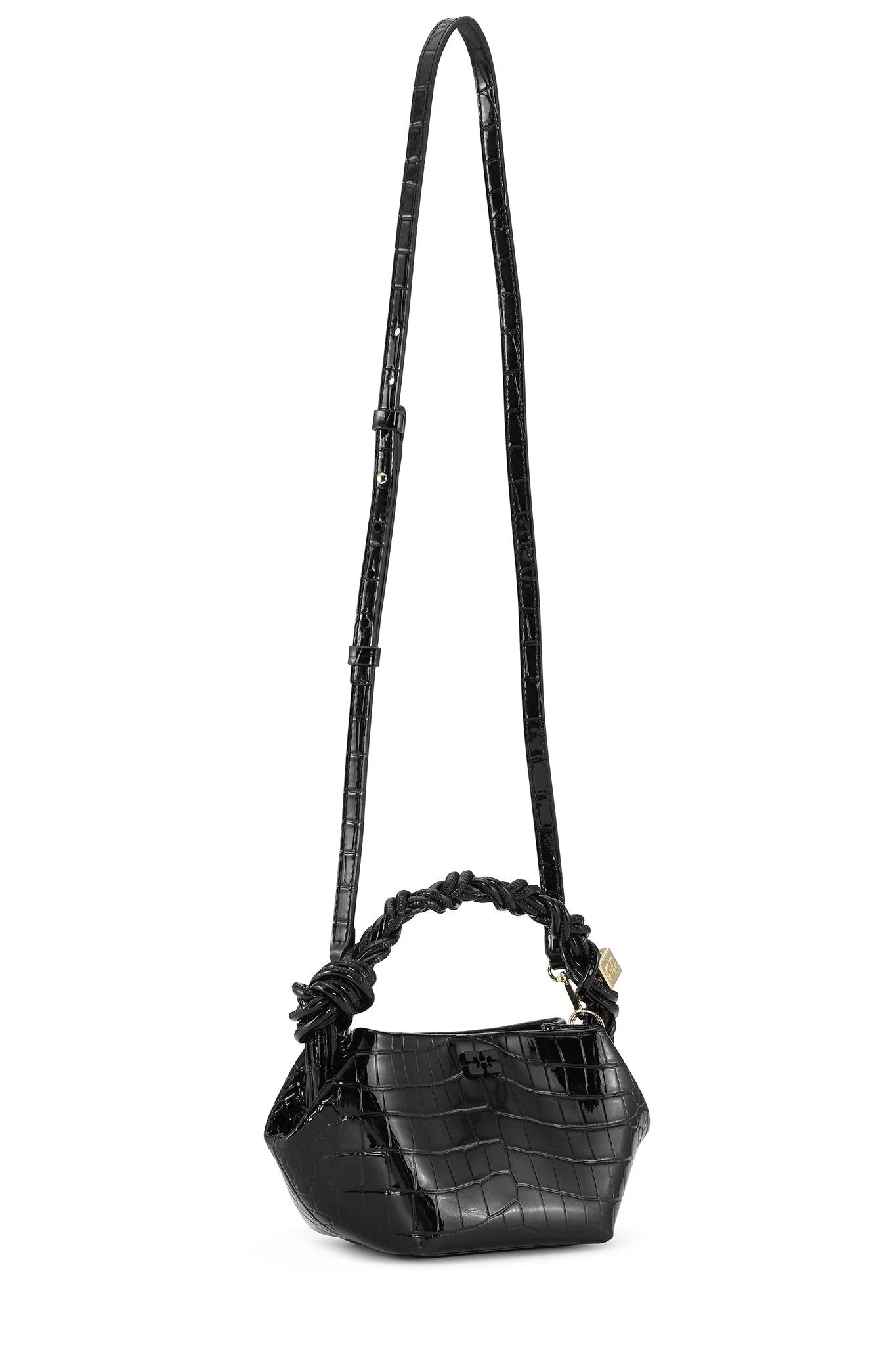 Croco Patent Mini Bou Bag Accessories Ganni