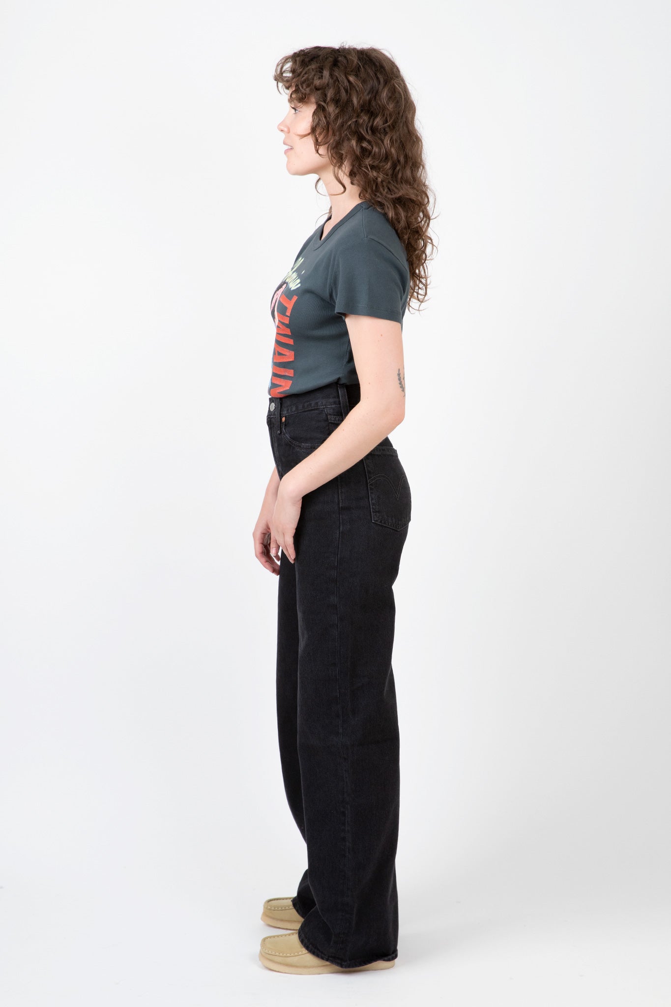 Ribcage Wide Leg Women's Jeans - Black