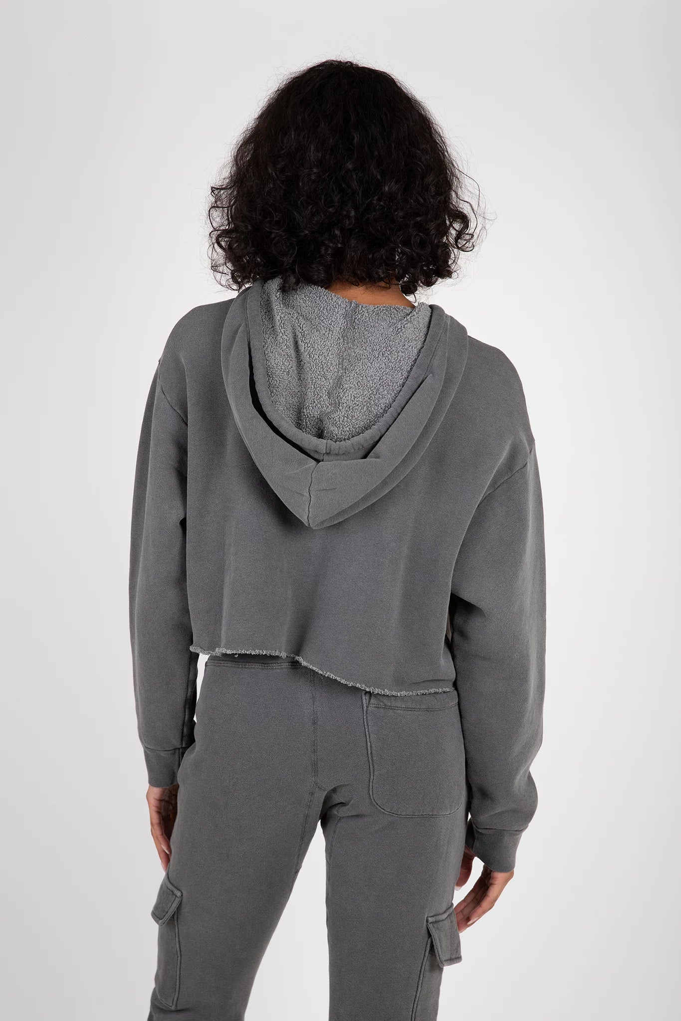 Delaney Undone Hem Crop Zip Hoody Sweaters &amp; Knits NSF Clothing   