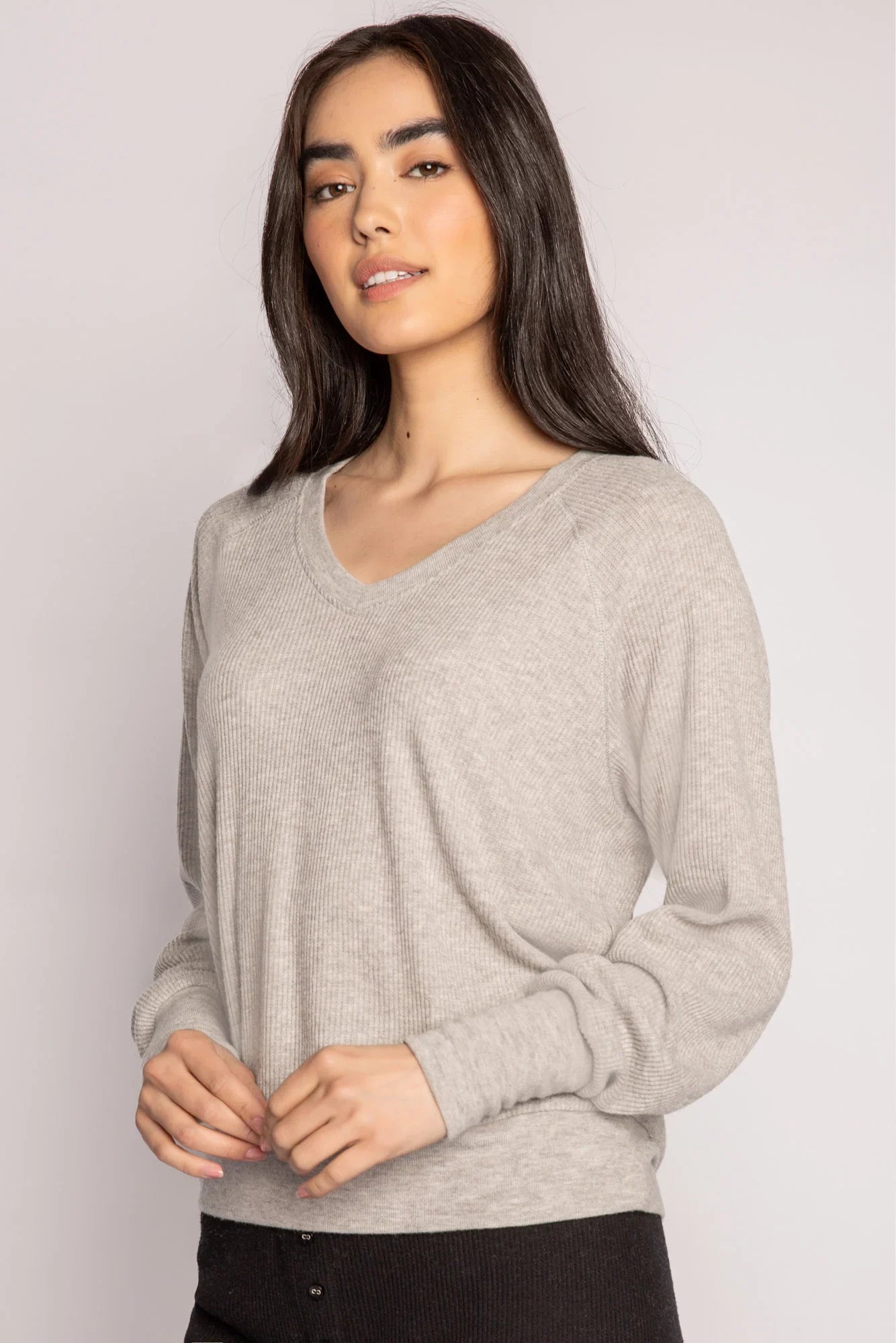 Textured Essentials Long Sleeve Top Sleepwear P.J. Salvage   