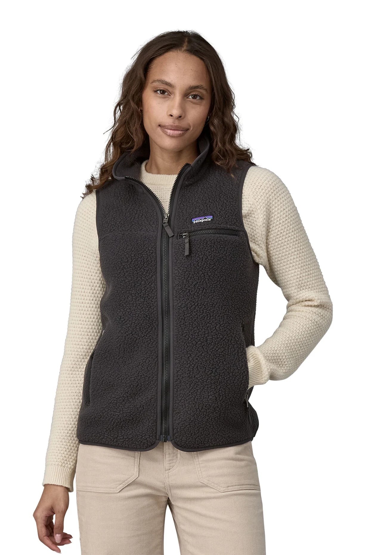 Patagonia Retro Pile Vest Ink Black M Women