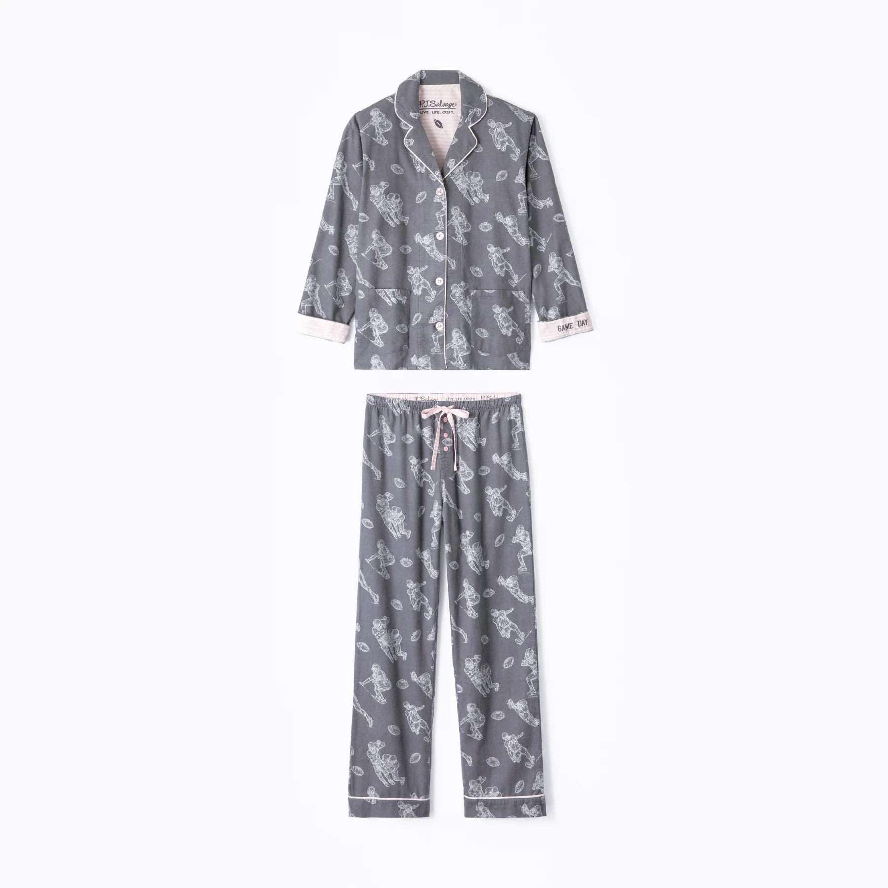 Game Day Flannel PJ Set Sleepwear P.J. Salvage