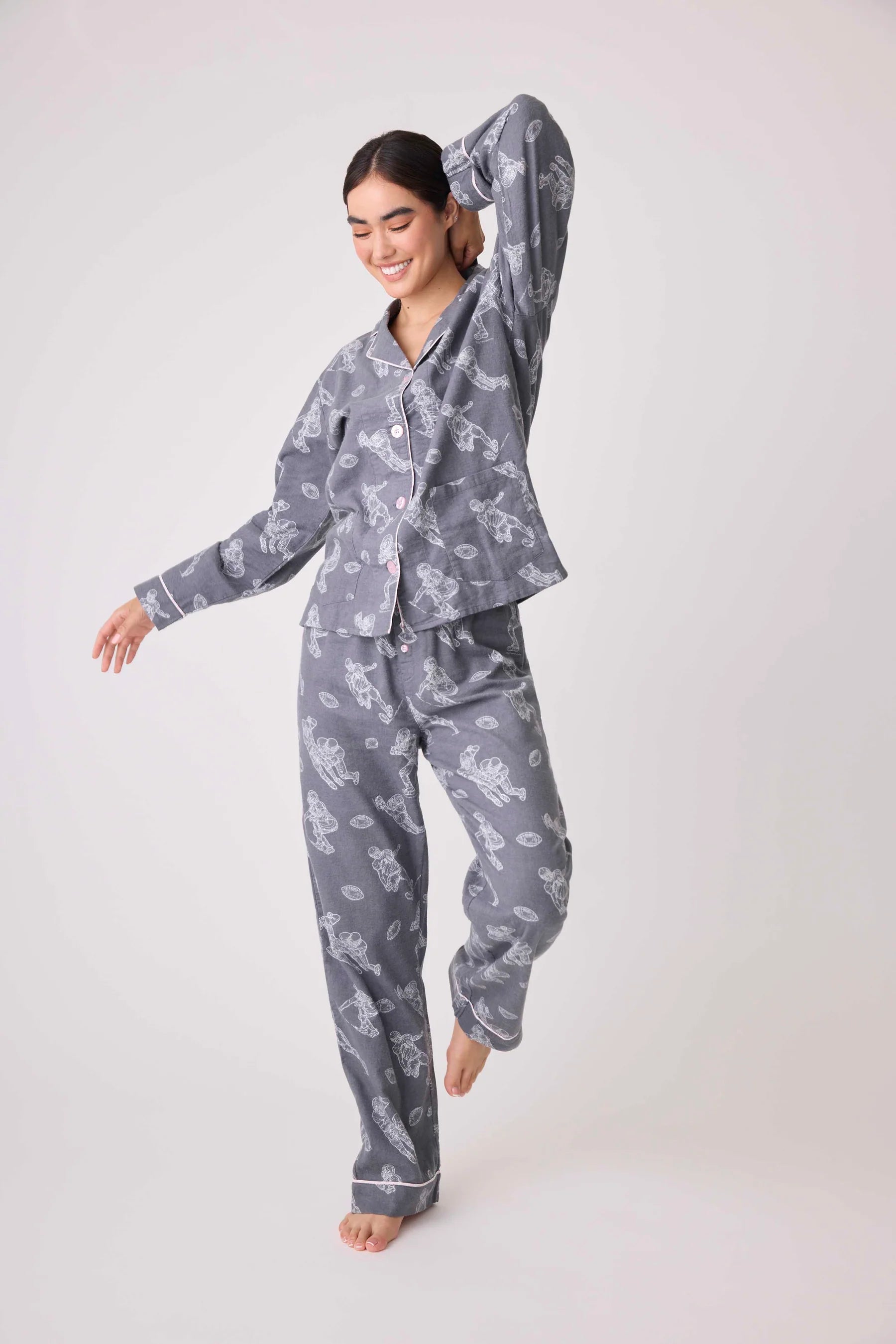 Game Day Flannel PJ Set Sleepwear P.J. Salvage