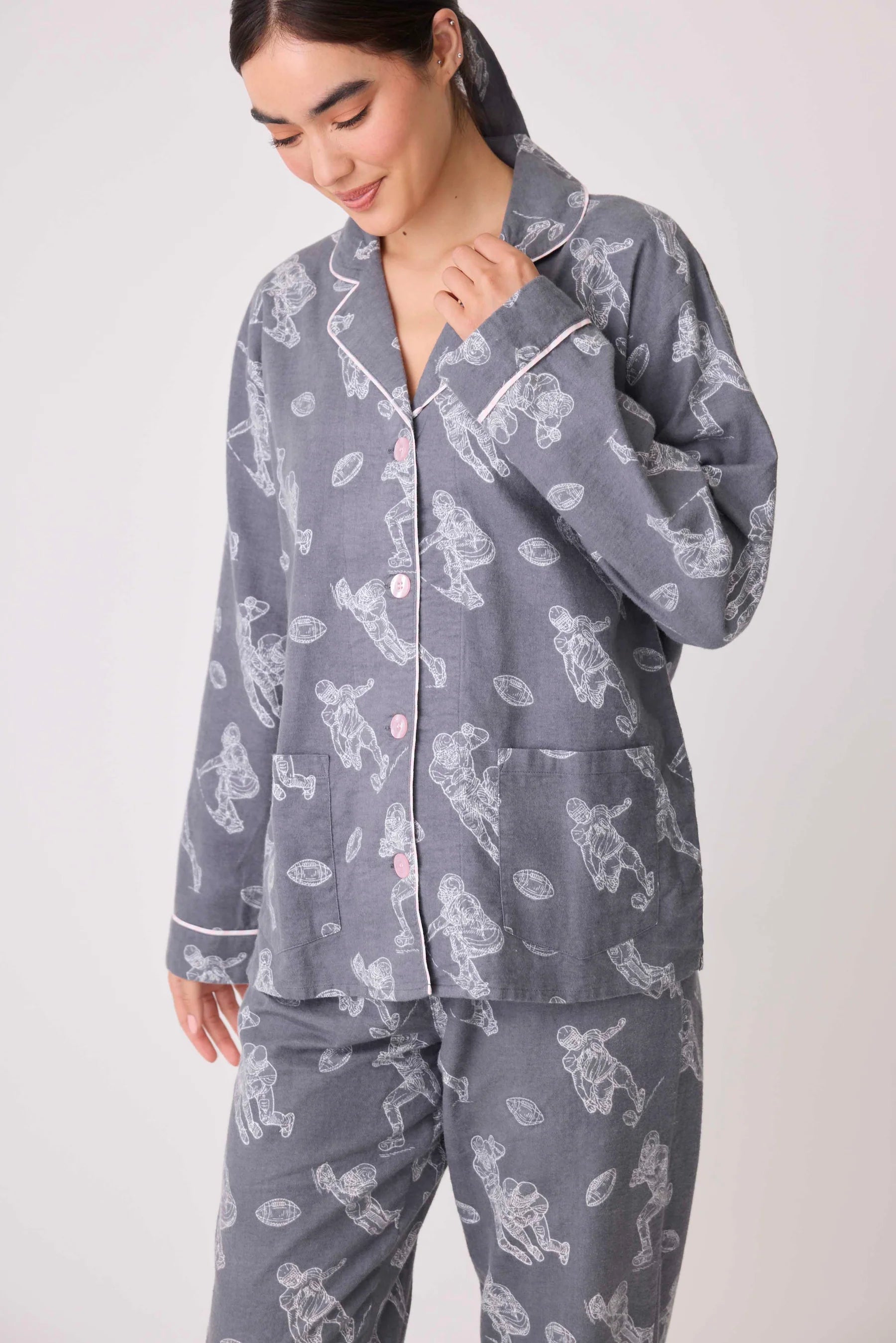 Game Day Flannel PJ Set Sleepwear P.J. Salvage