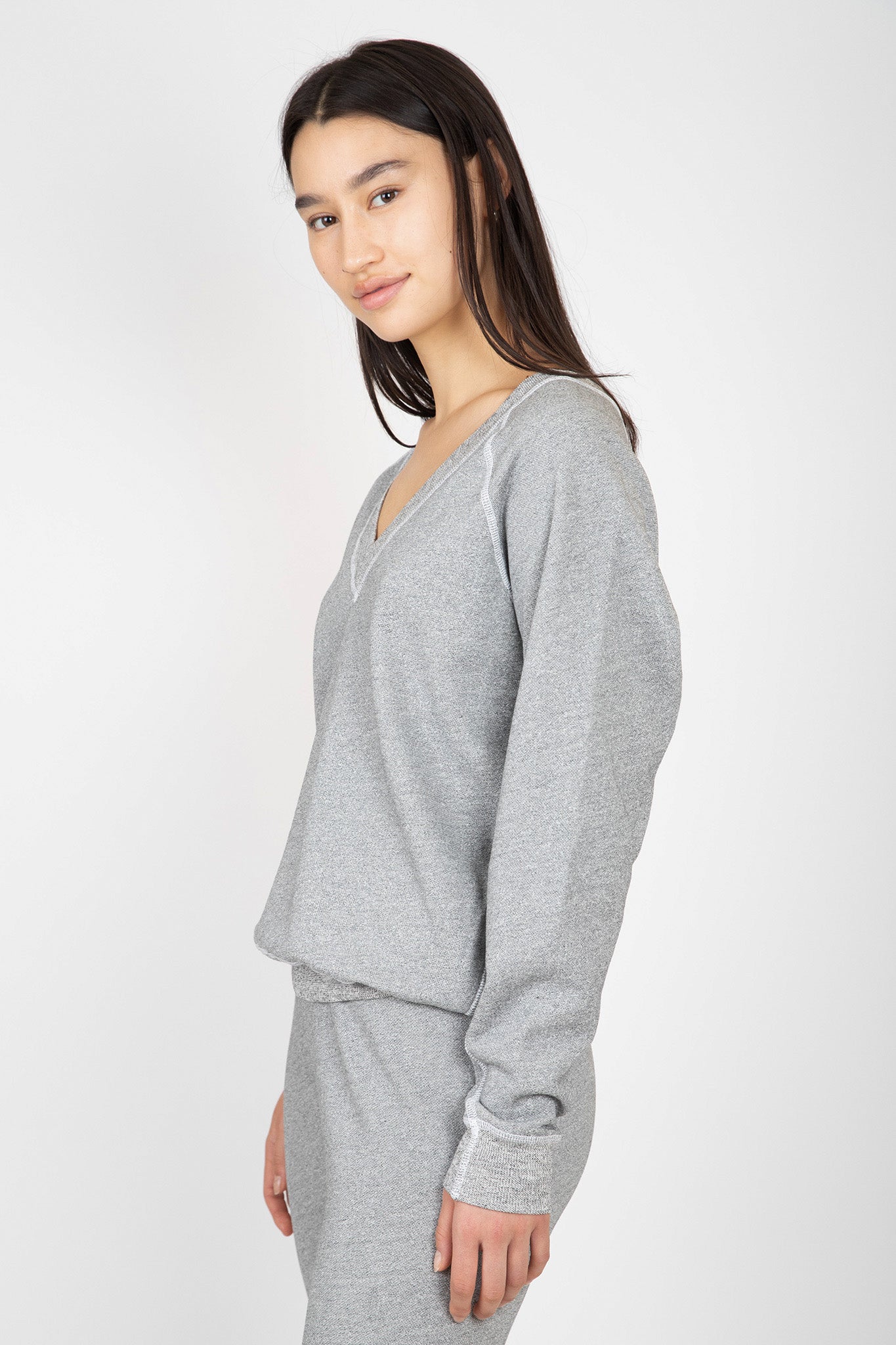 The V-Neck Sweatshirt Sweaters &amp; Knits The Great   