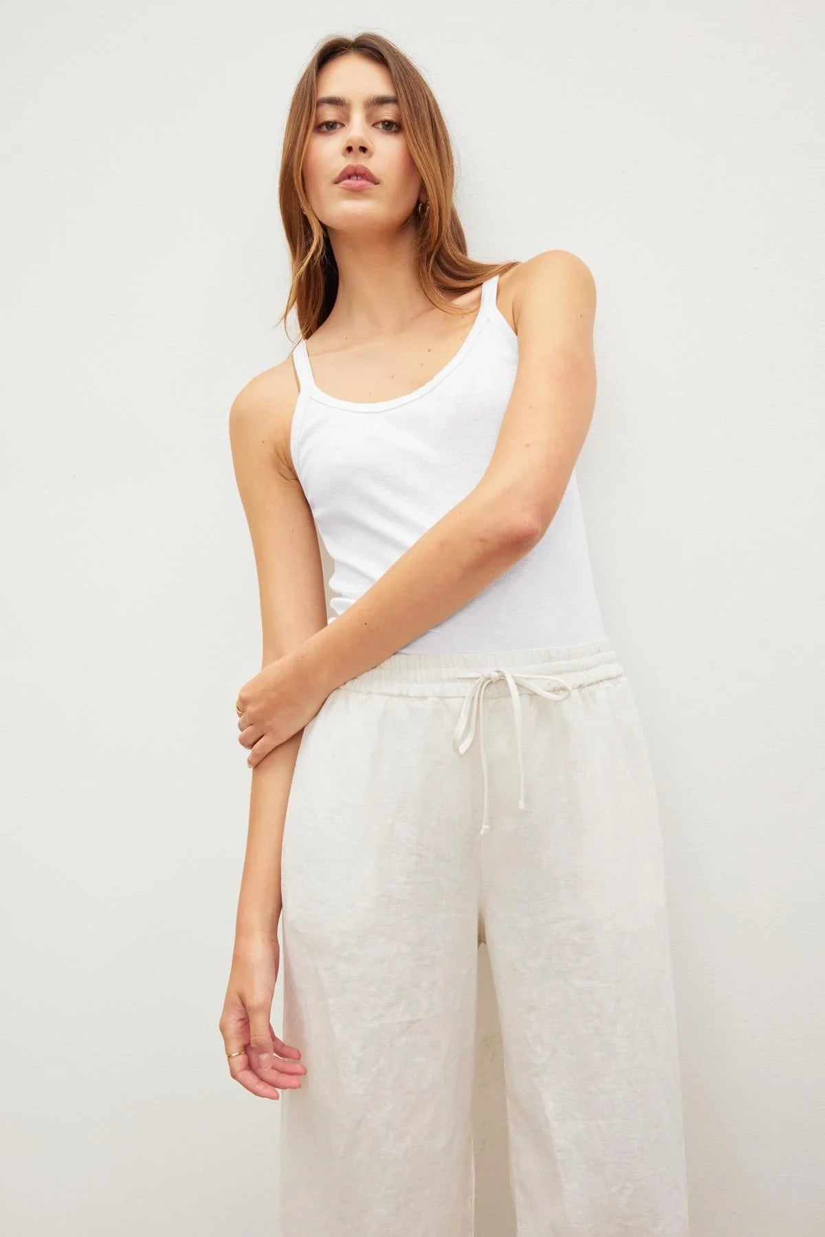 Aliza Ribbed Cotton Layering Tank T-Shirts Velvet by Graham & Spencer
