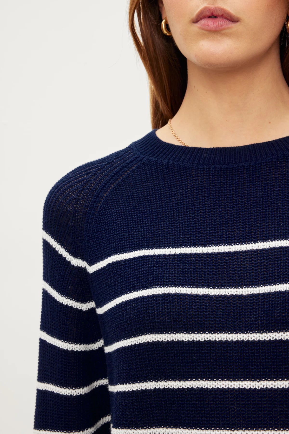 Chayse Striped Crew Neck Sweater Sweaters &amp; Knits Velvet   