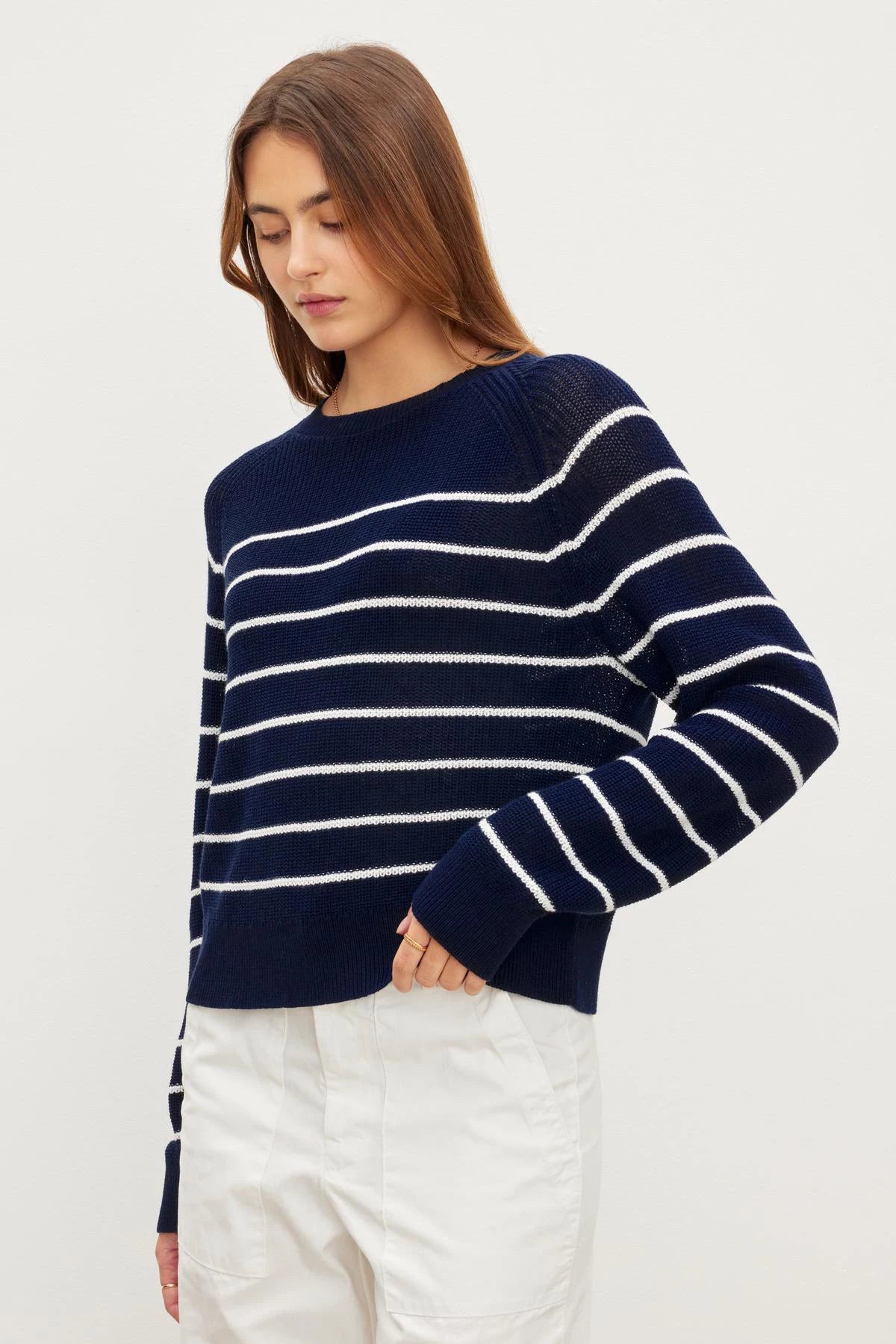 Chayse Striped Crew Neck Sweater Sweaters & Knits Velvet   