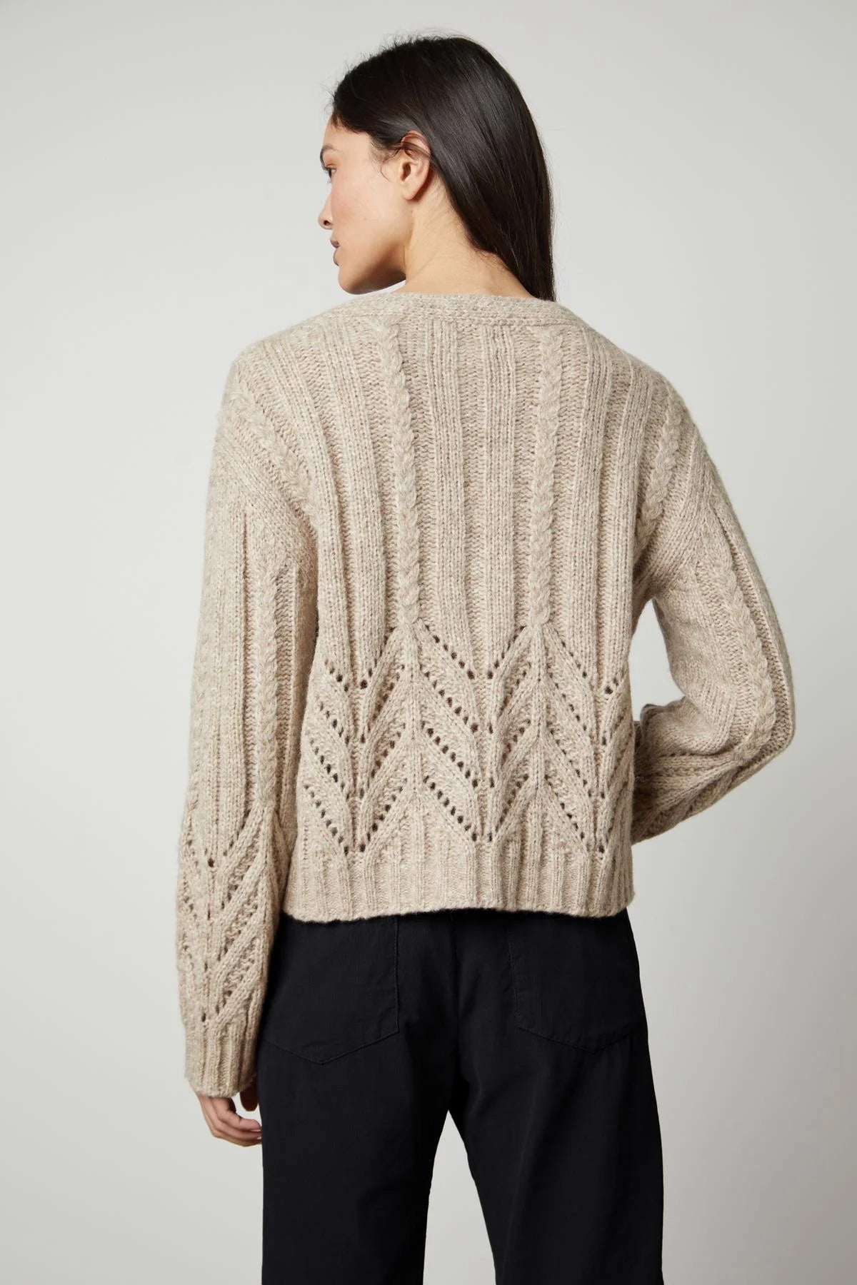 Hazel Alpaca Cable Knit Cardigan Sweaters & Knits Velvet   