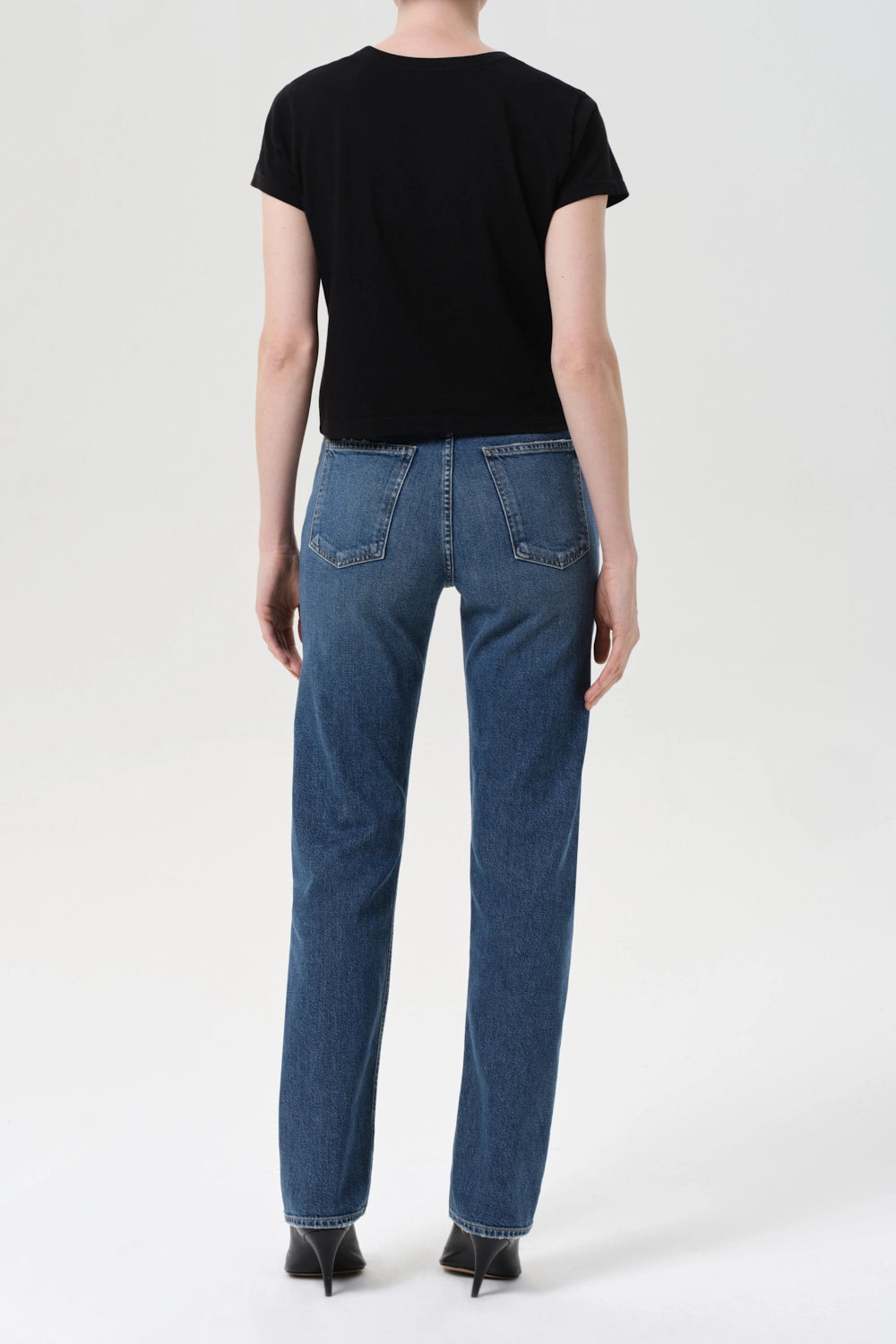 90's Pinch Waist High Rise Straight Pants Agolde