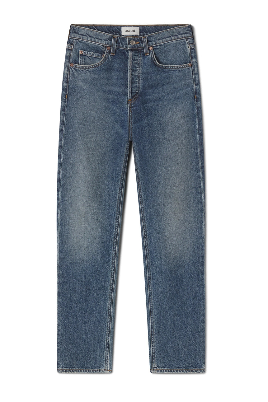 90's Pinch Waist High Rise Straight Pants Agolde