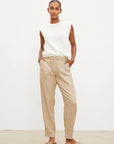 Jessie Heavy Linen Pant Pants Velvet   