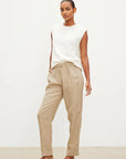 Jessie Heavy Linen Pant Pants Velvet   