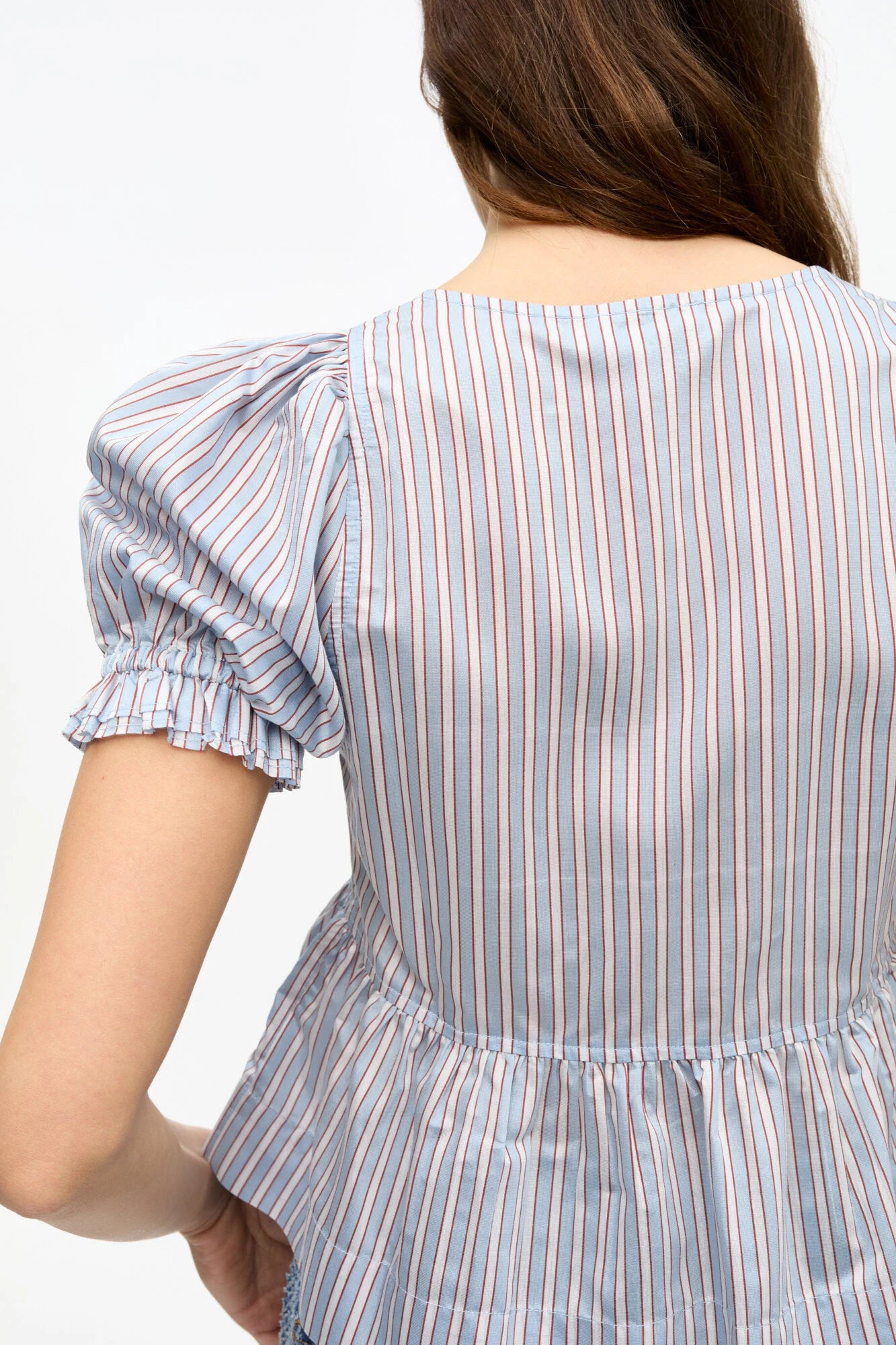Striped Yarn Dyed Blouse Tops Ganni