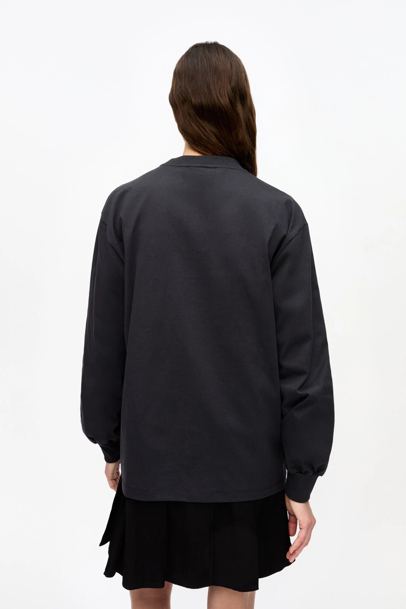 Black Basic Cotton Teddy Long Sleeve T-shirt – Hill's Dry Goods