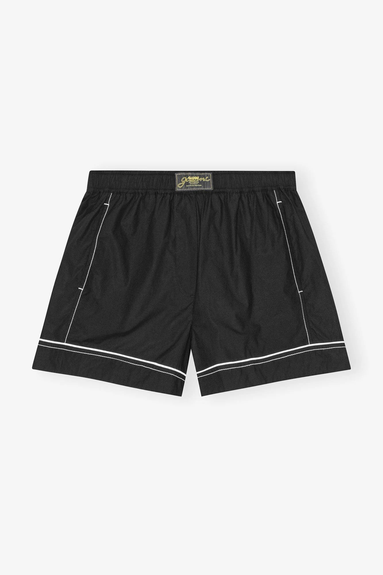 Black Cotton Poplin Shorts Shorts Ganni