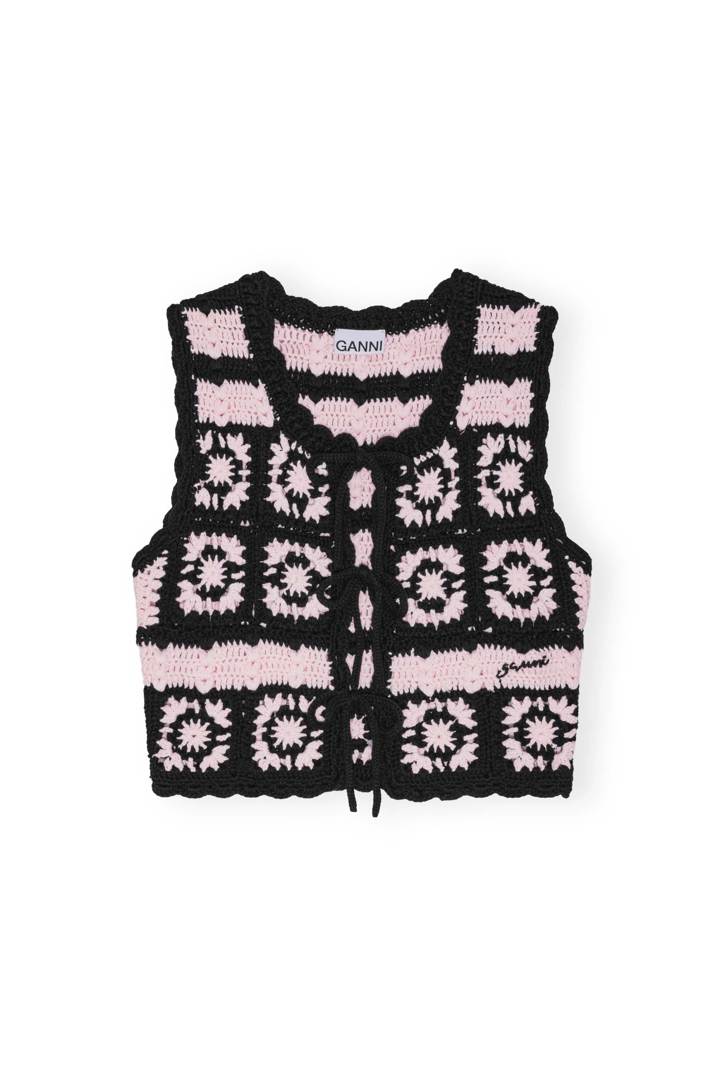 Crochet Tie String Vest Tops Ganni