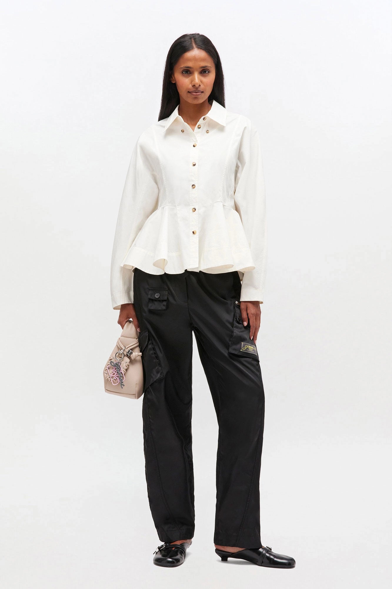 Ivory Peplum Shirt – Hill