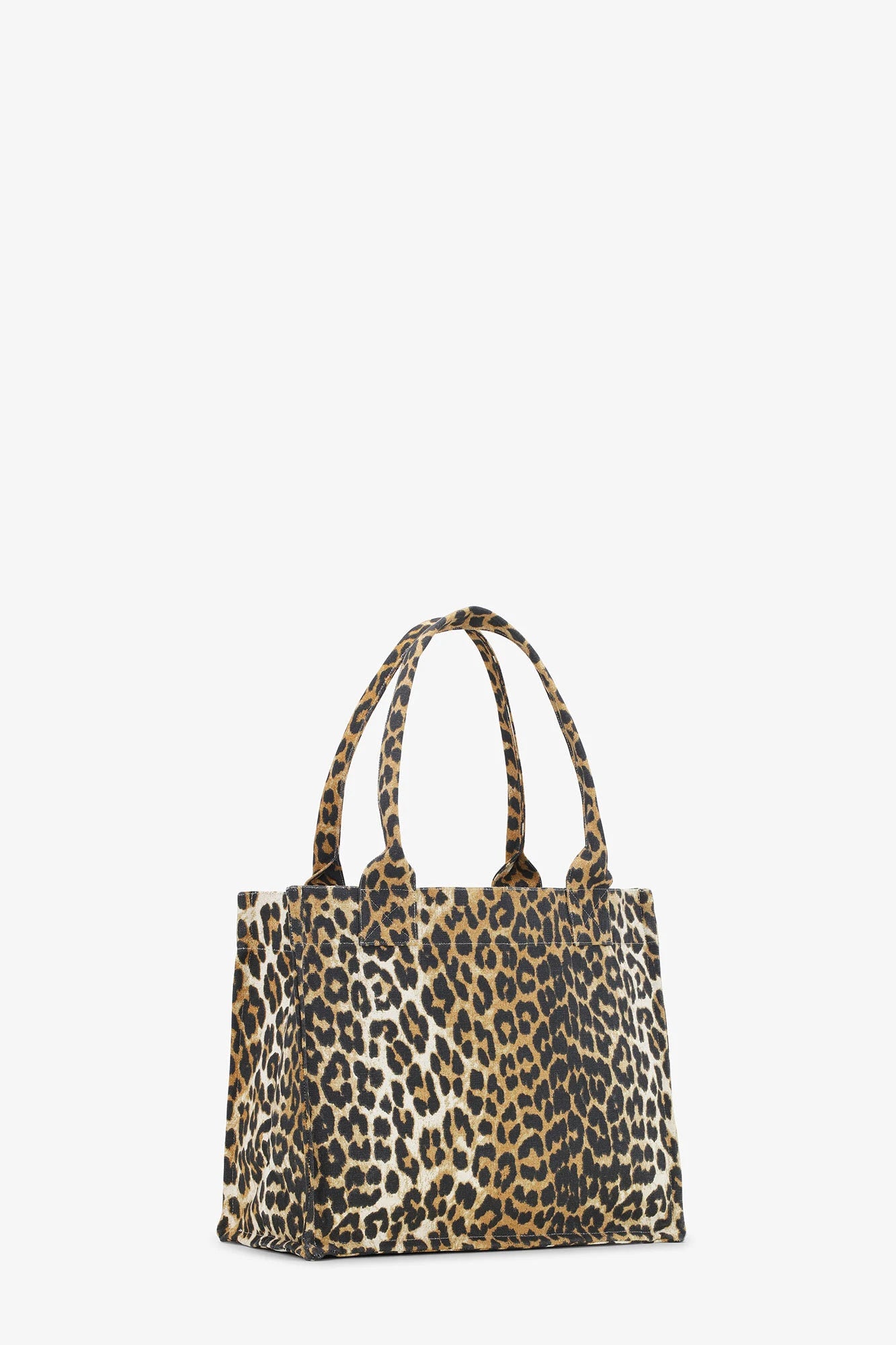 Leopard-Print Canvas Tote Bag Accessories Ganni