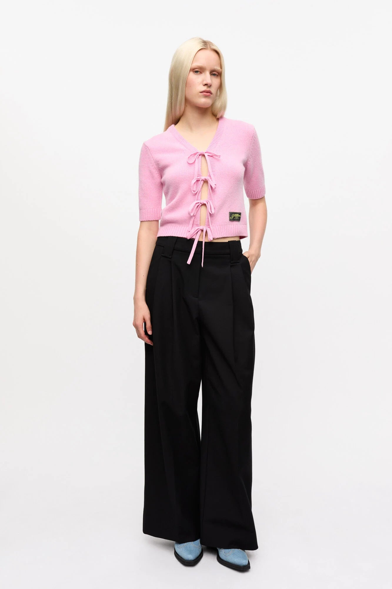 Pink Future Wool Mix Cardigan Sweaters & Knits Ganni