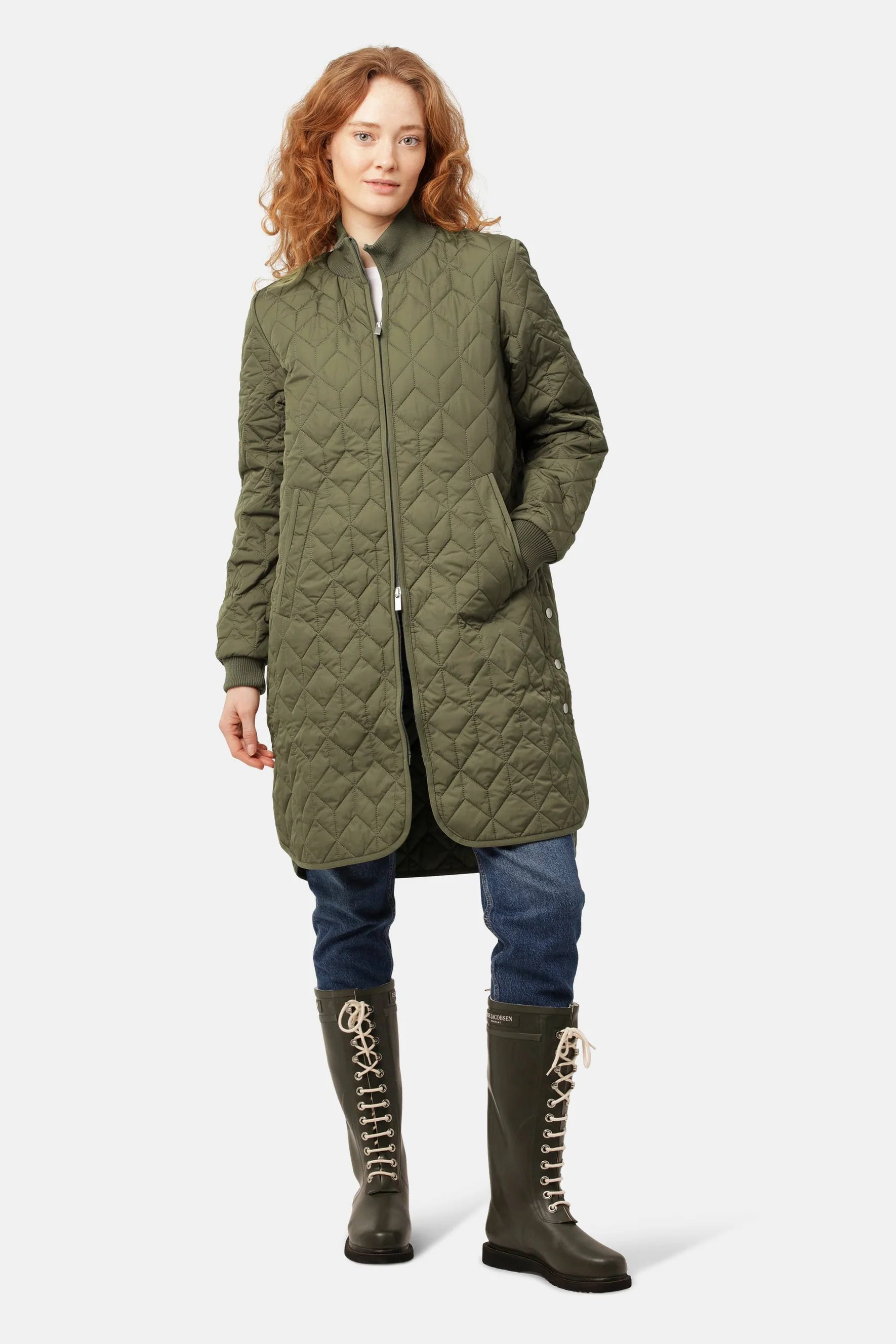Long Padded Quilt Jacket