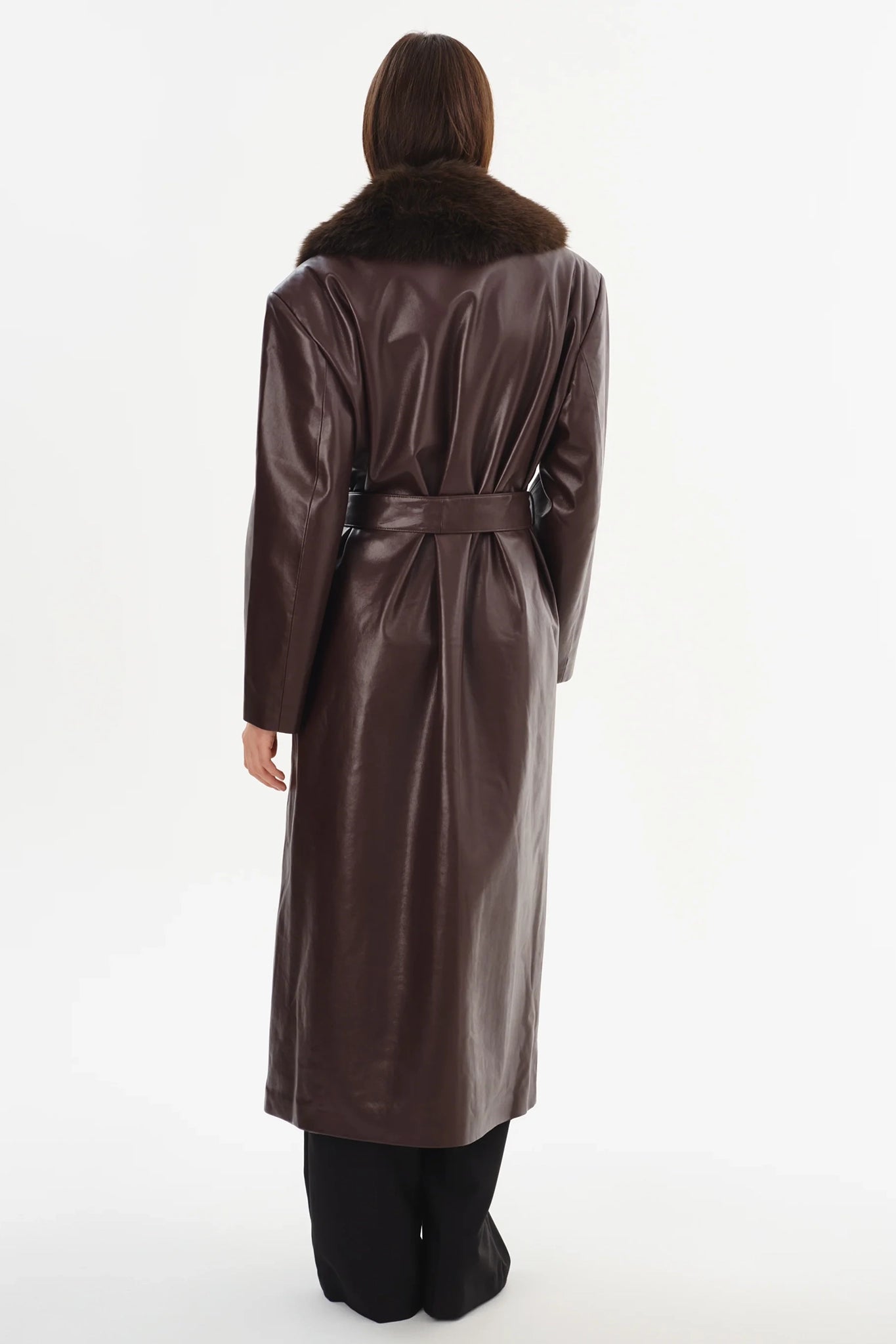 Sarita Recycled Leather Maxi Coat Jackets & Coats LAMARQUE