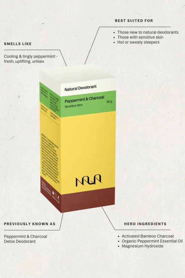Peppermint & Activated Charcoal Natural Deodorant Accessories Nala