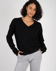 Sloane Cashmere V-Neck Sweaters & Knits One Grey Day   